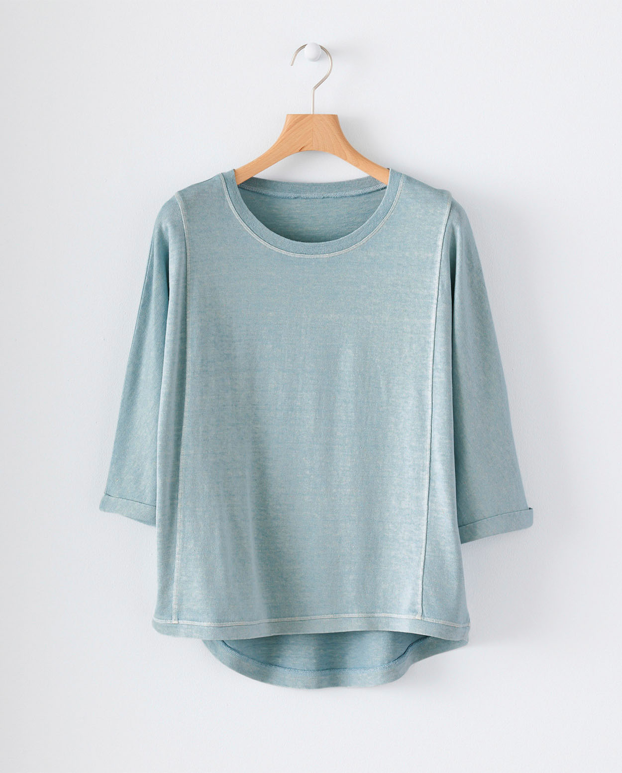 Poetry - Panelled hemp and cotton jersey top