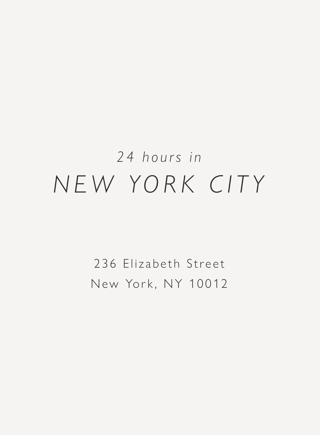 24 Hours In New York