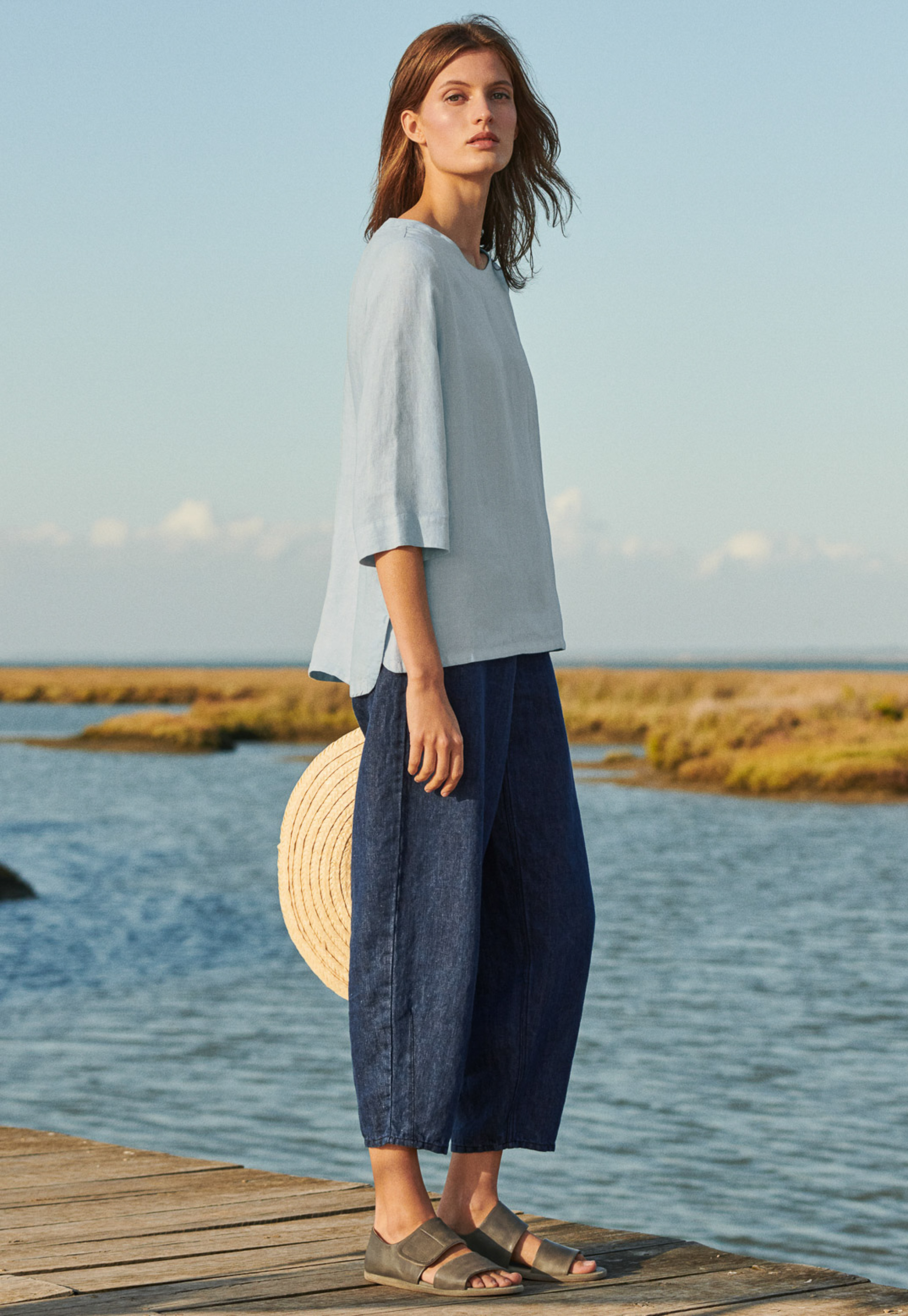 Poetry - Indigo linen trousers