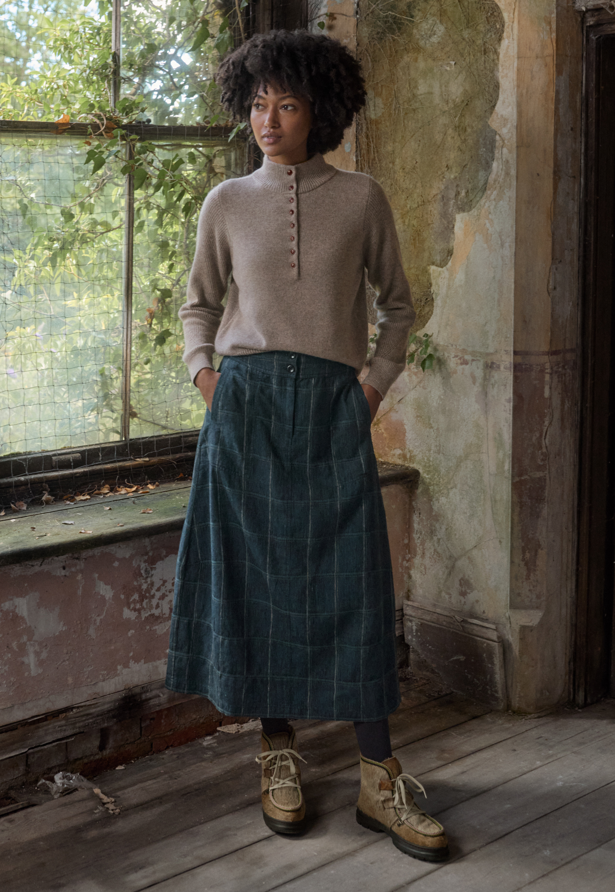 Wool skirt long top
