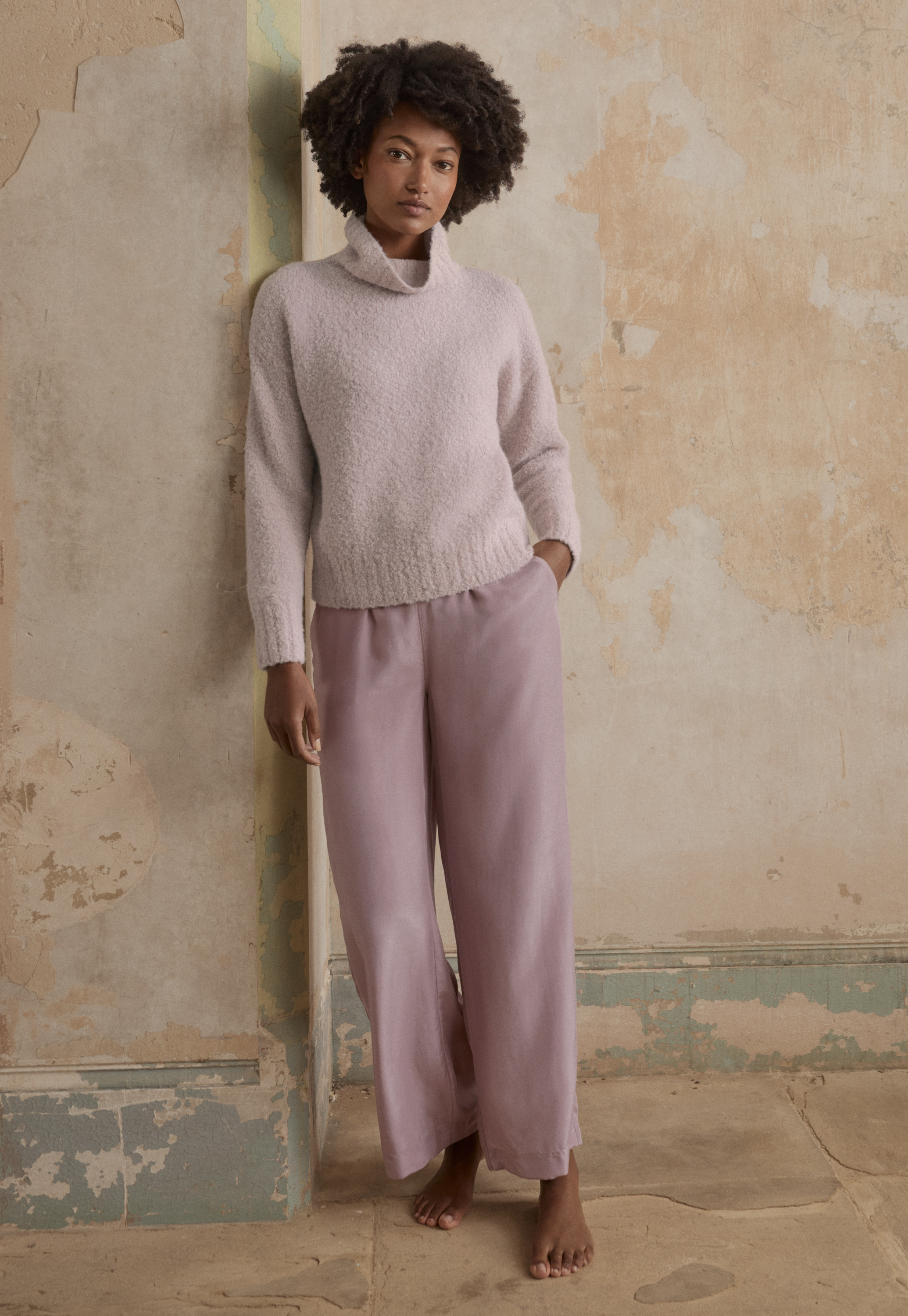 Poetry Alpaca wool funnel neck sweater