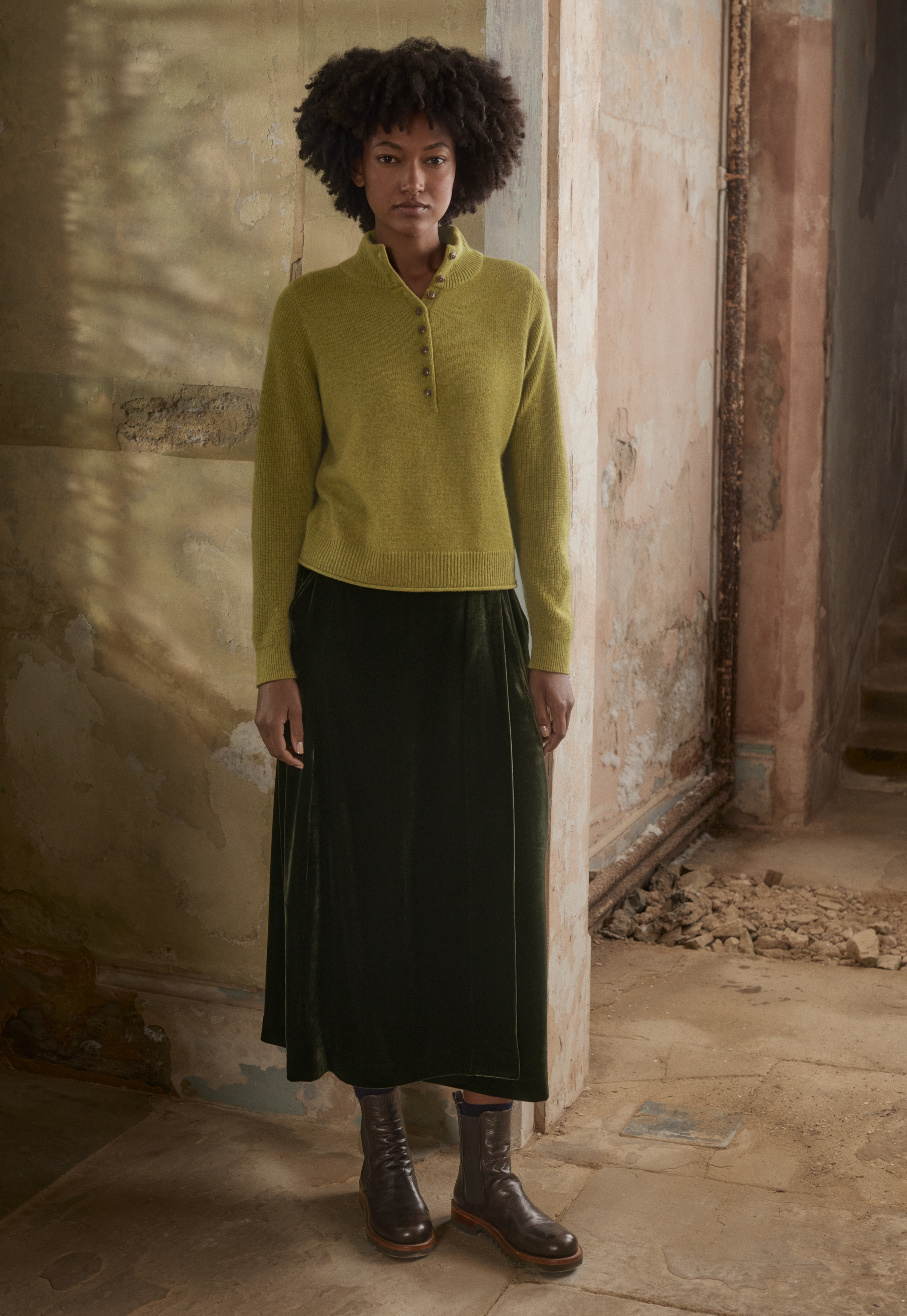 Long velvet wrap skirt outlet