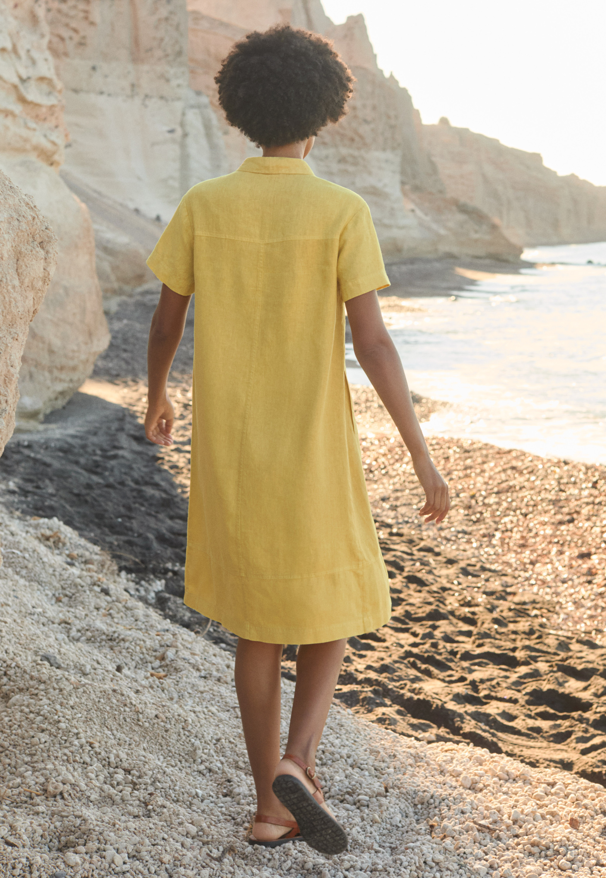 knee length dresses for ladies The Linen Dress Lyon / L