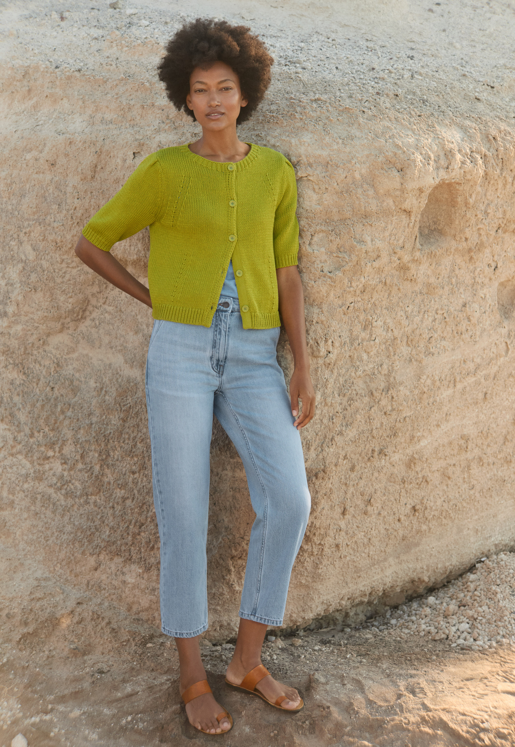 Poetry - Cotton short-sleeve cardigan Poetry - Cotton short-sleeve cardigan