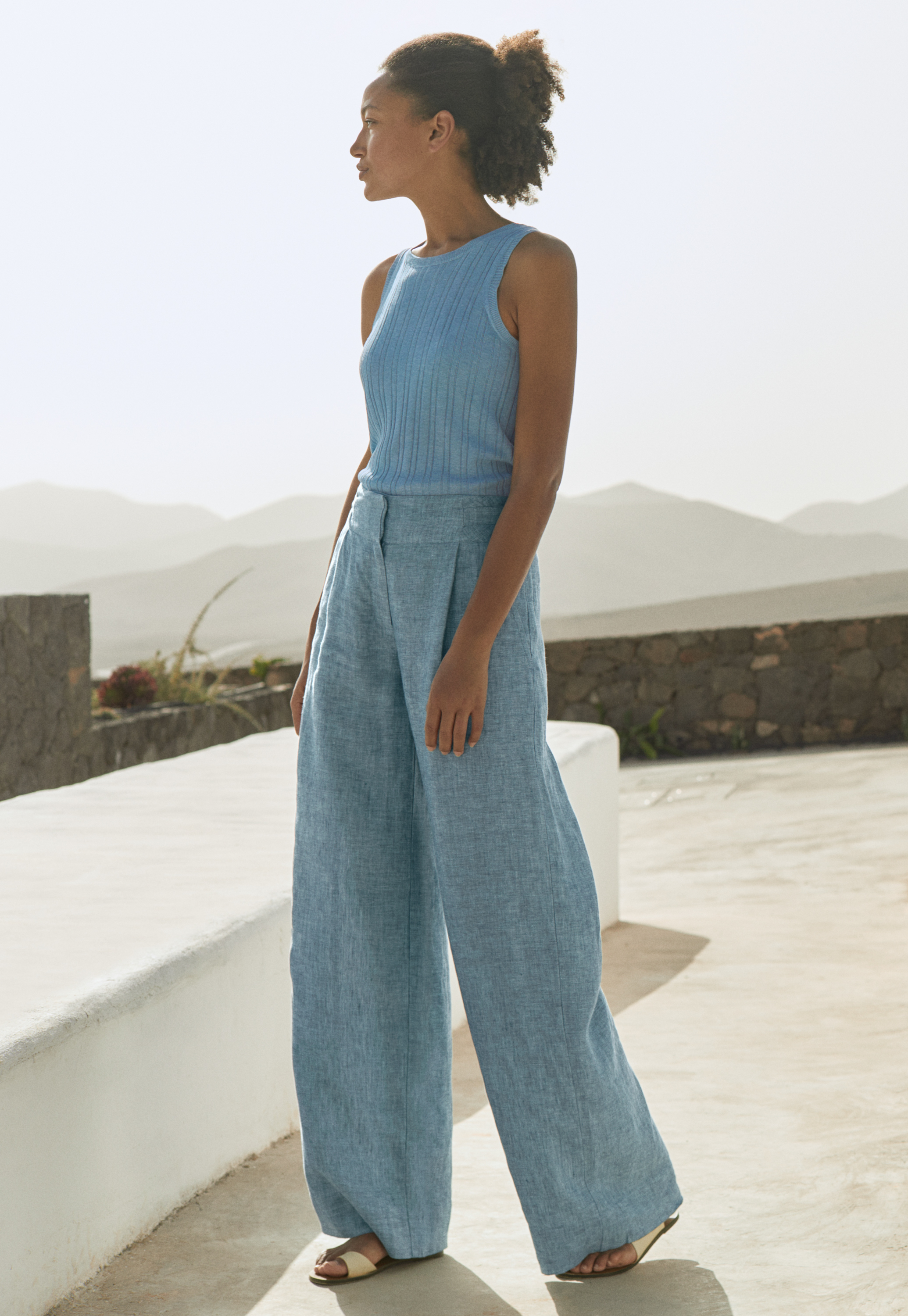 Poetry Wide leg linen trousers