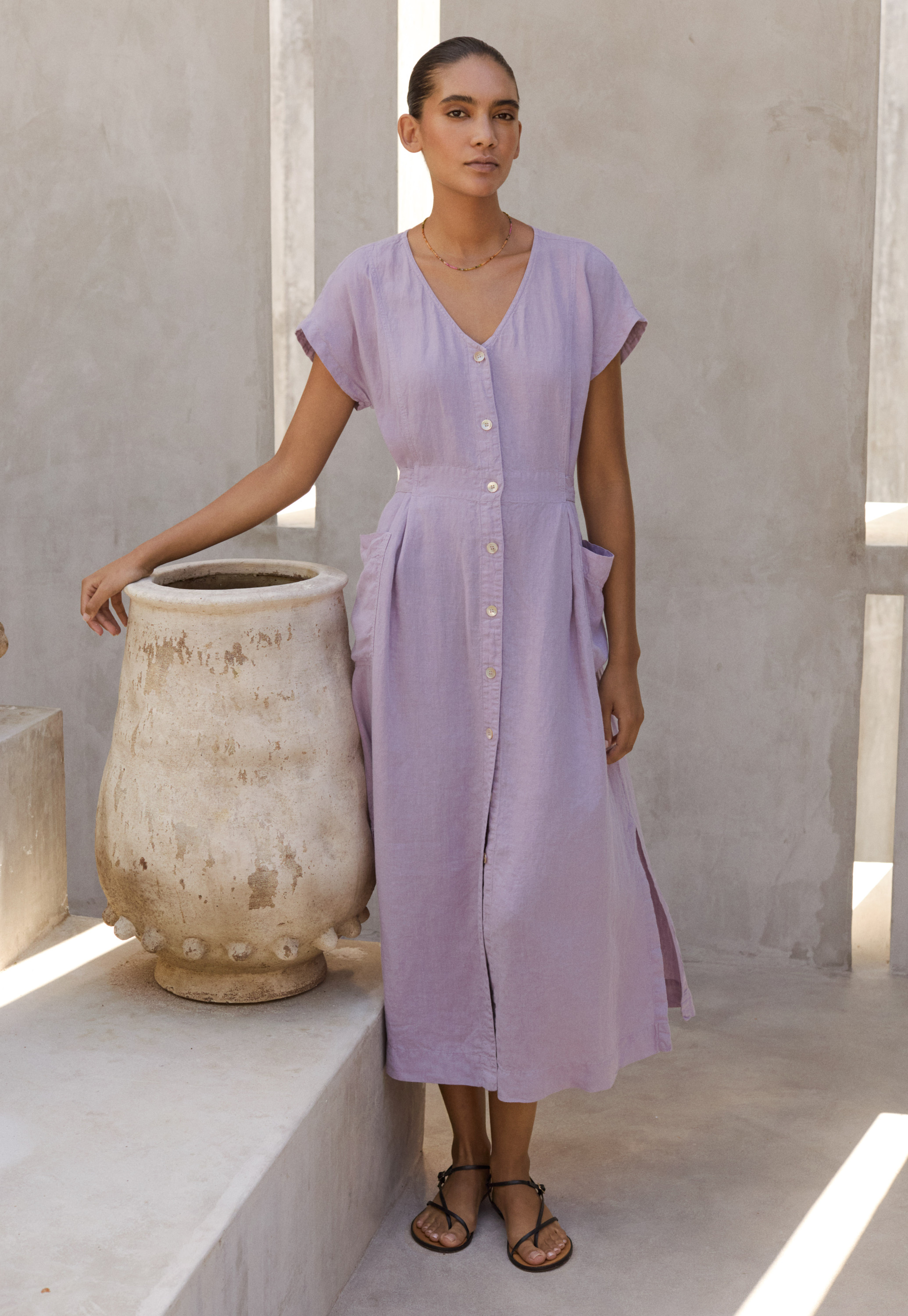 Poetry Linen Button Through Dress Poetry Button-through Linen Dress