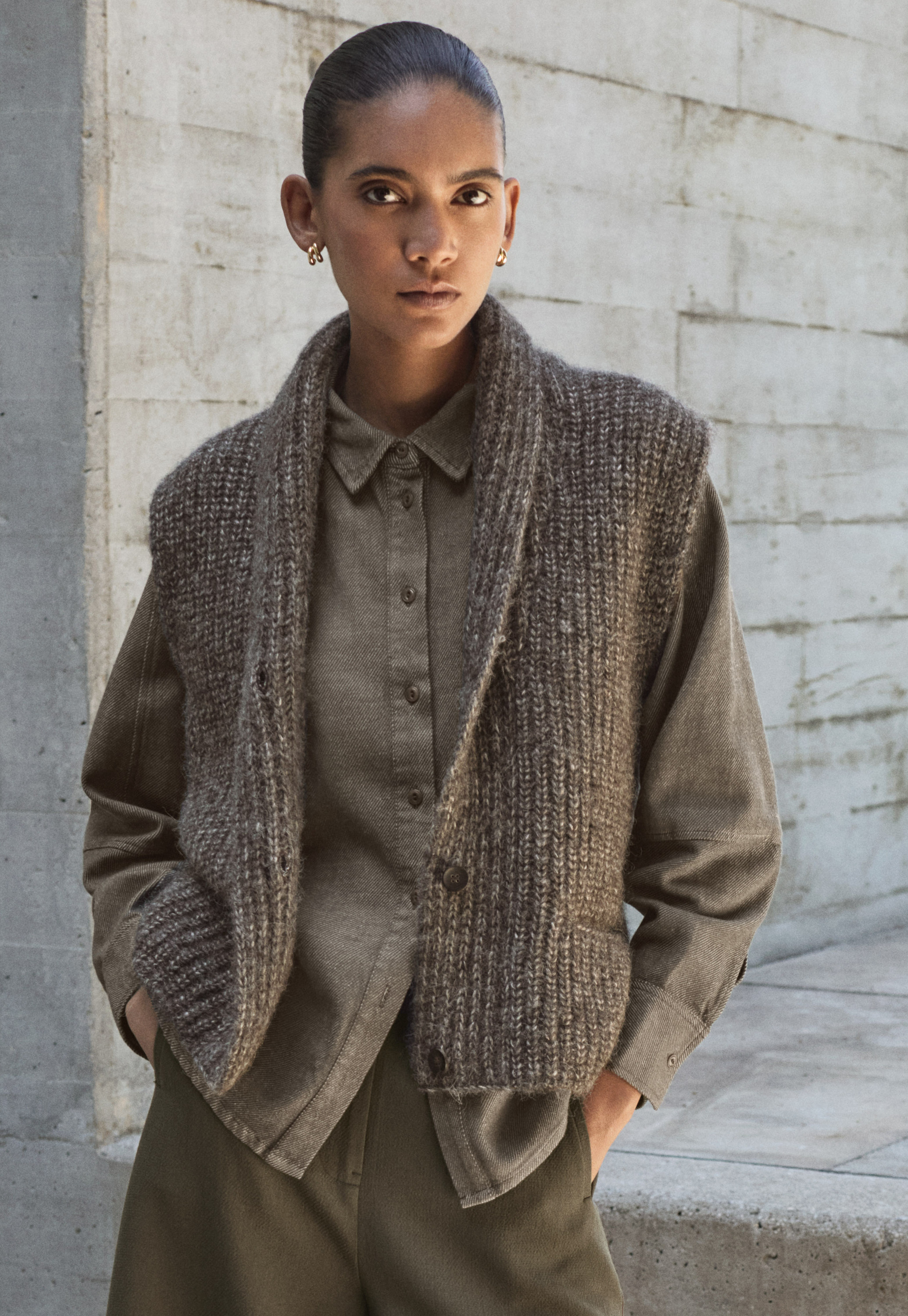 カーディガン CURRENTAGE/wool alpaca Carly mohair combination cardigan レディース CURRENTAGE カーディガン CURRENTAGE/wool alpaca Carly mohair