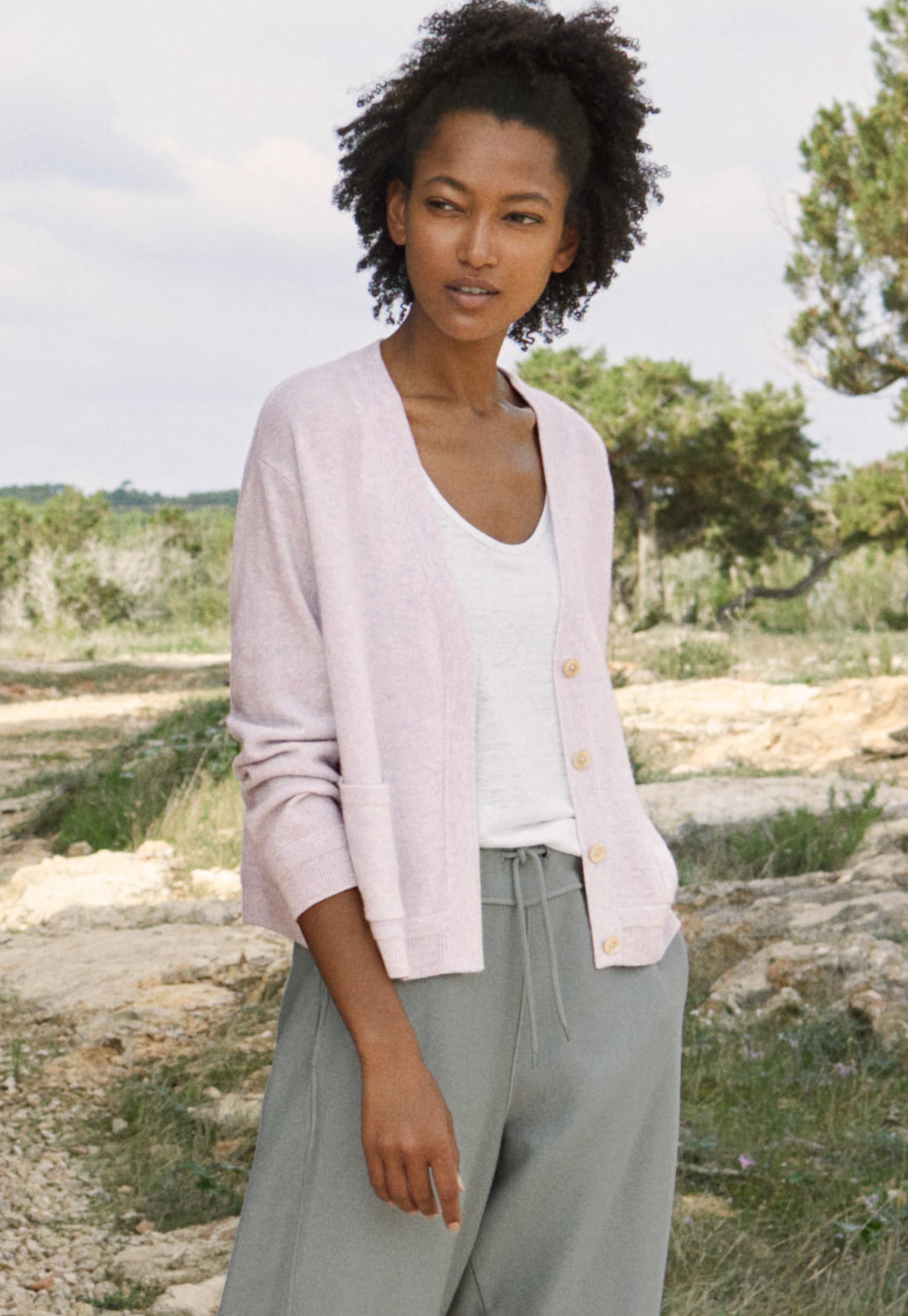boxy cashmere cardigan