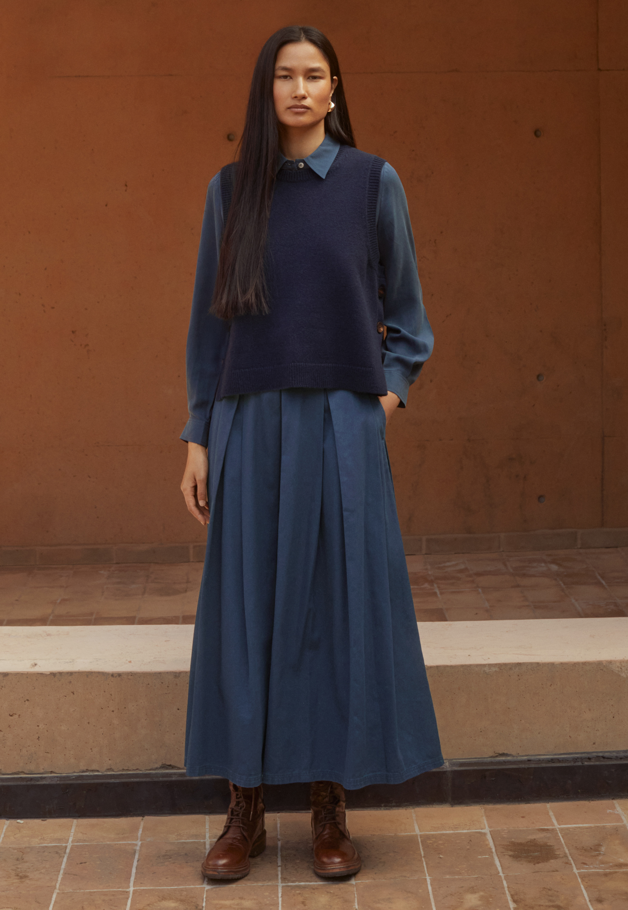 ounce porto pleats skirt 韓国 riette