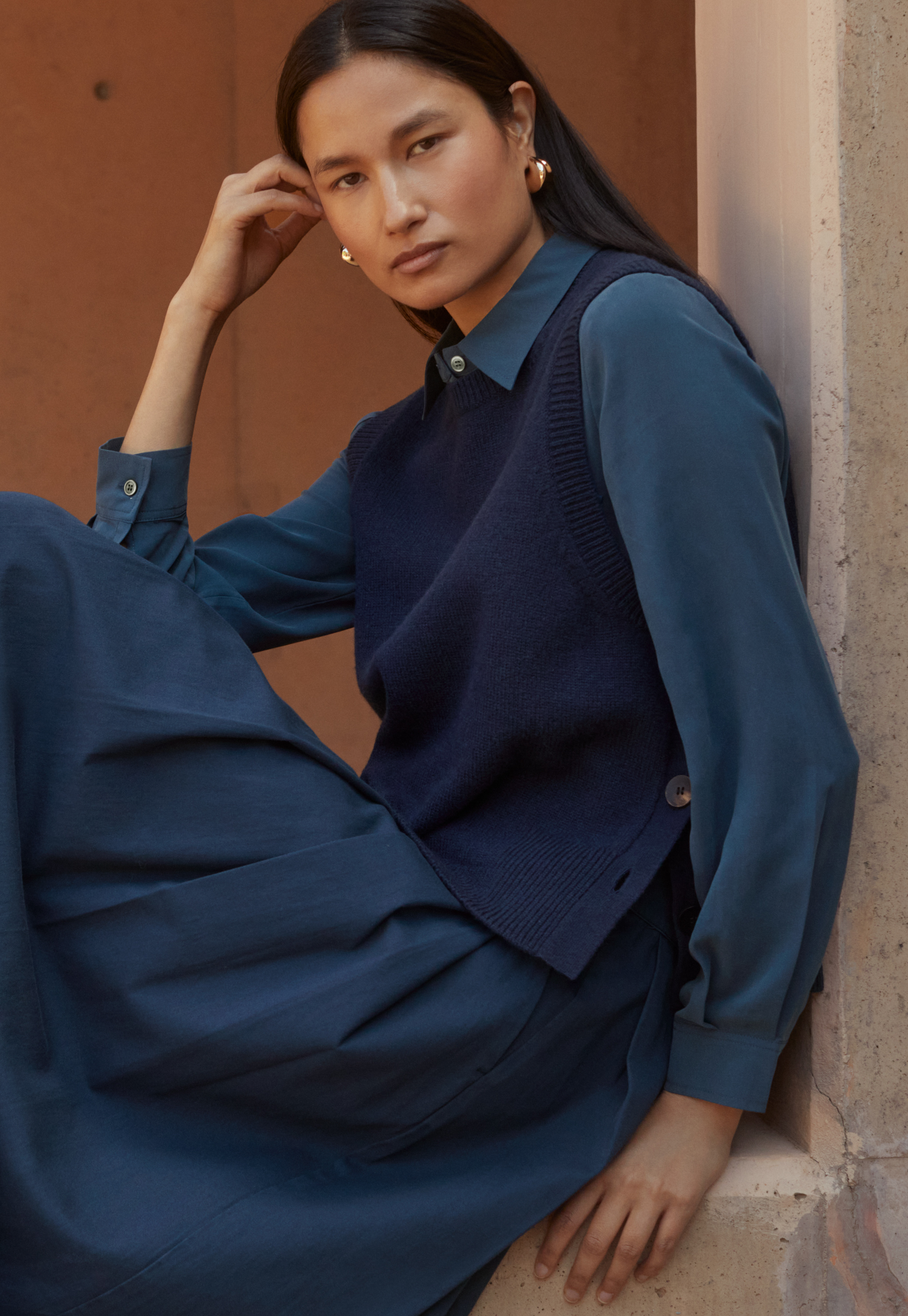 Poetry - Fuji silk patch-pocket blouse