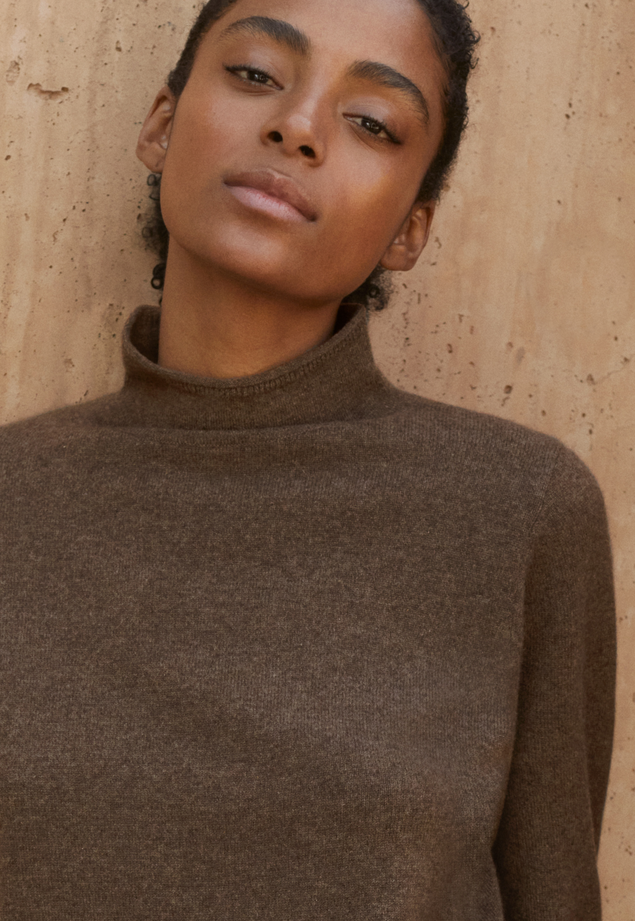 Funnel neck cashmere hot sale