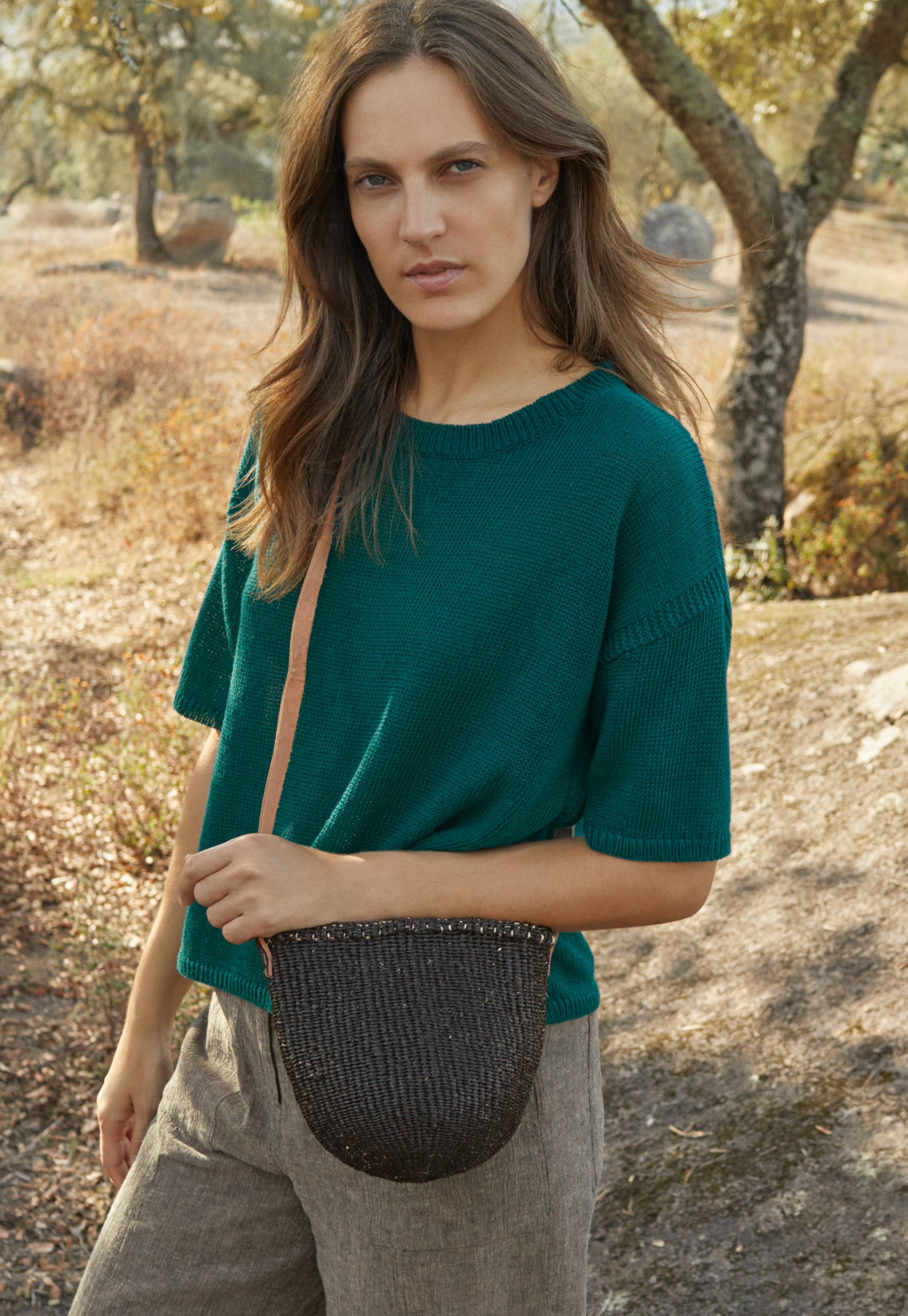 Poetry Recycled plastic sisal cross body bag
