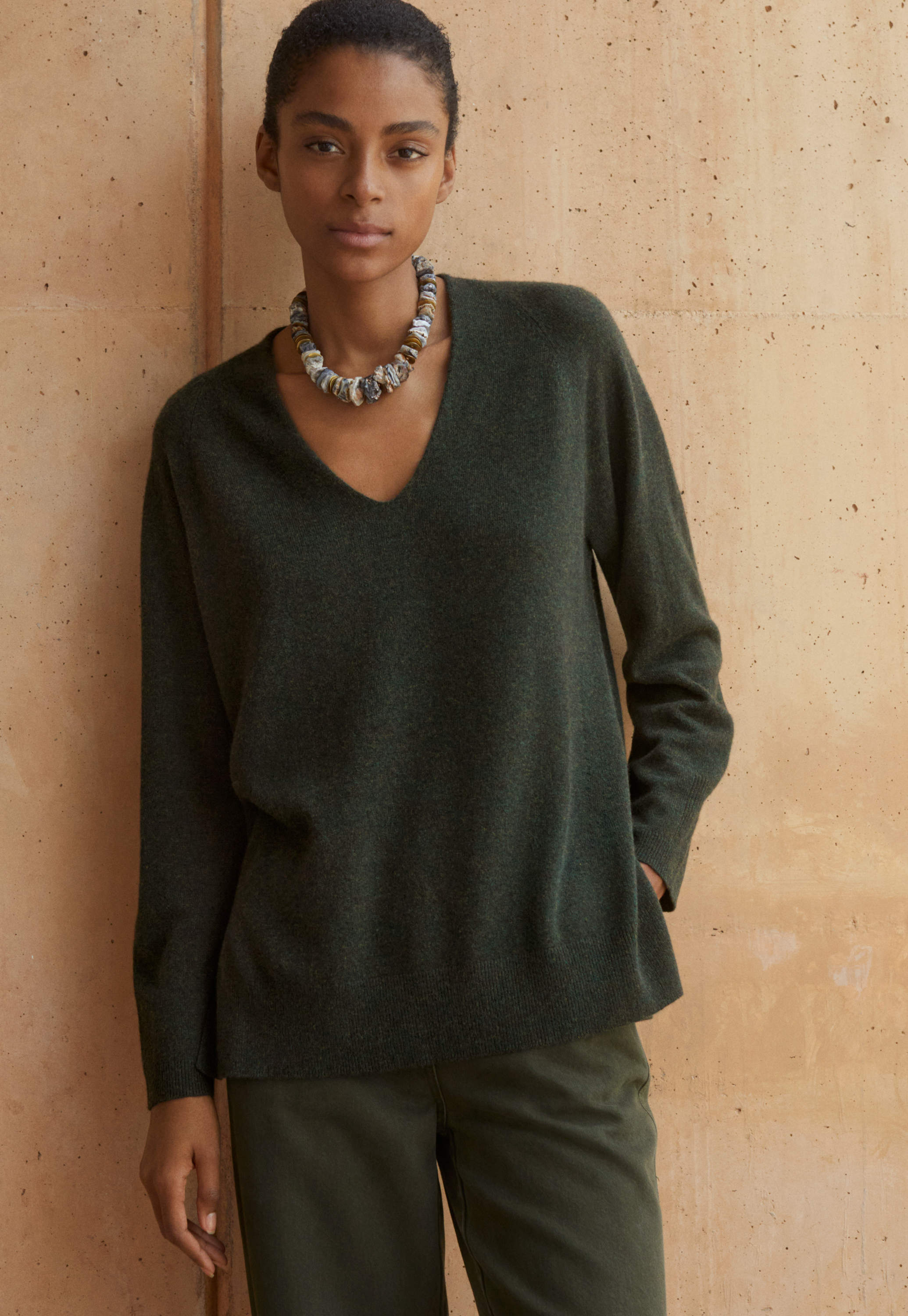 Poetry Cashmere v neck sweater