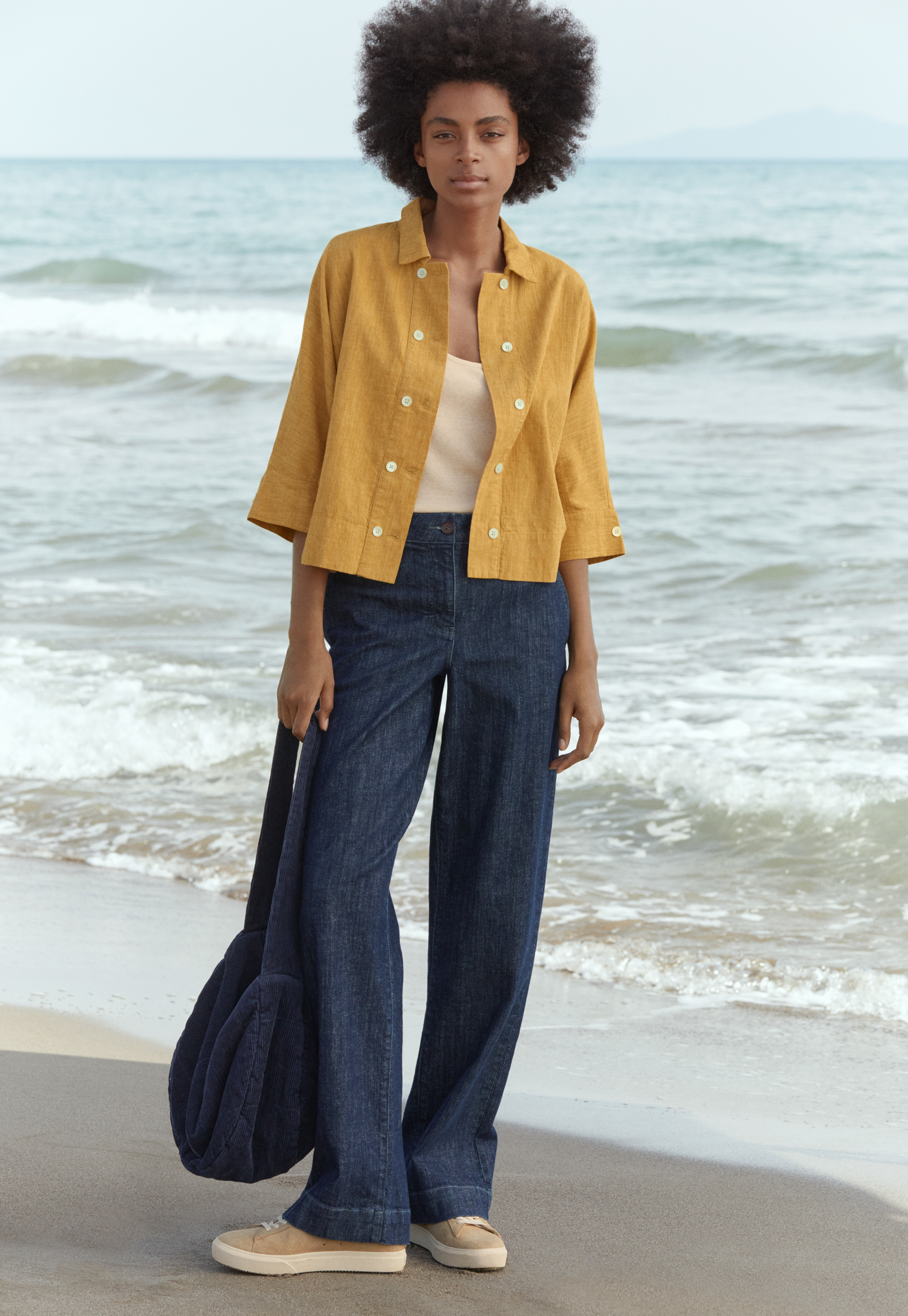 Poetry Wide tapered leg denim jeans
