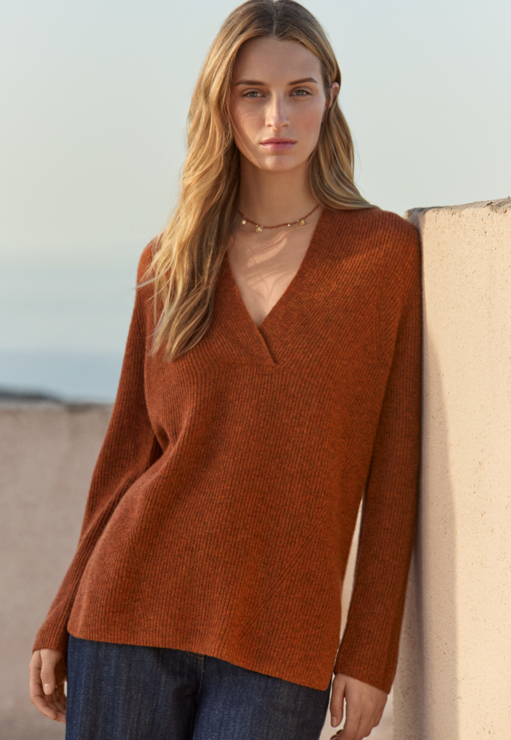 Poetry Pullover mit V-Ausschnitt aus Kaschmir