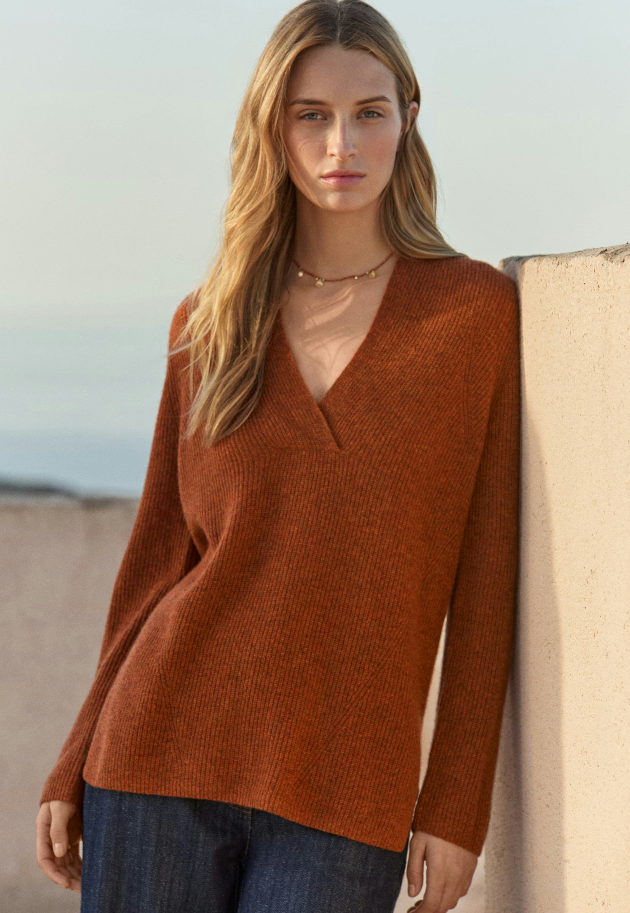 Poetry Pullover mit V-Ausschnitt aus Kaschmir