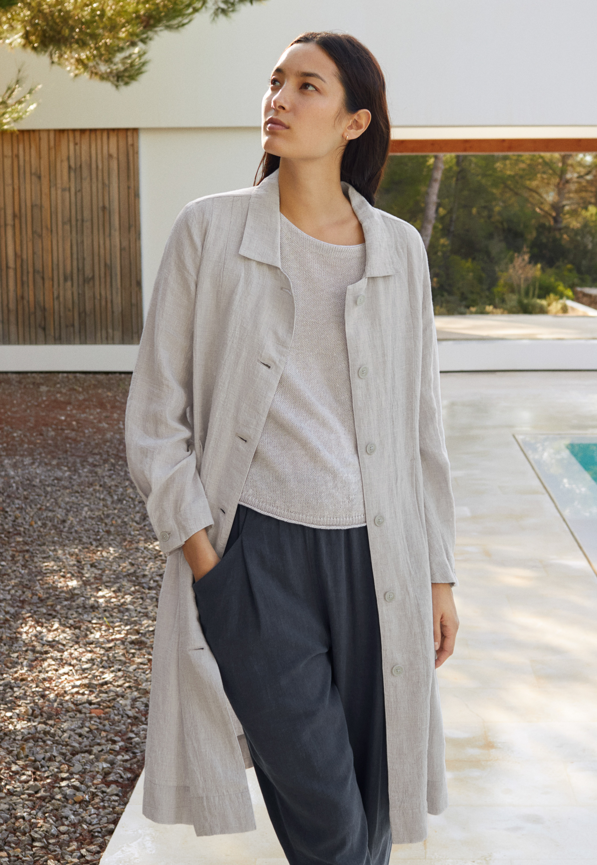 plus size linen jacket