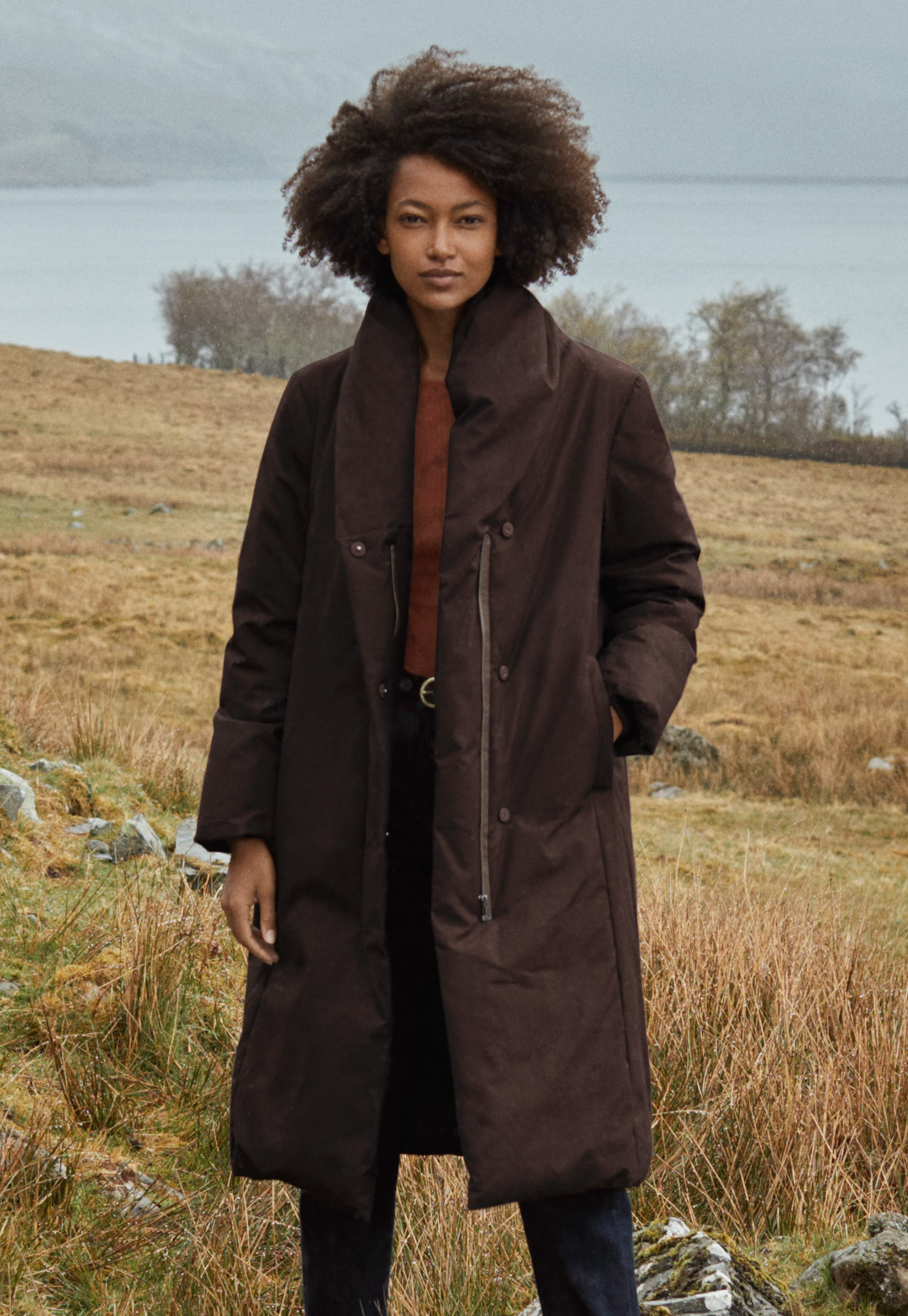 Puffer coat with shawl collar best sale