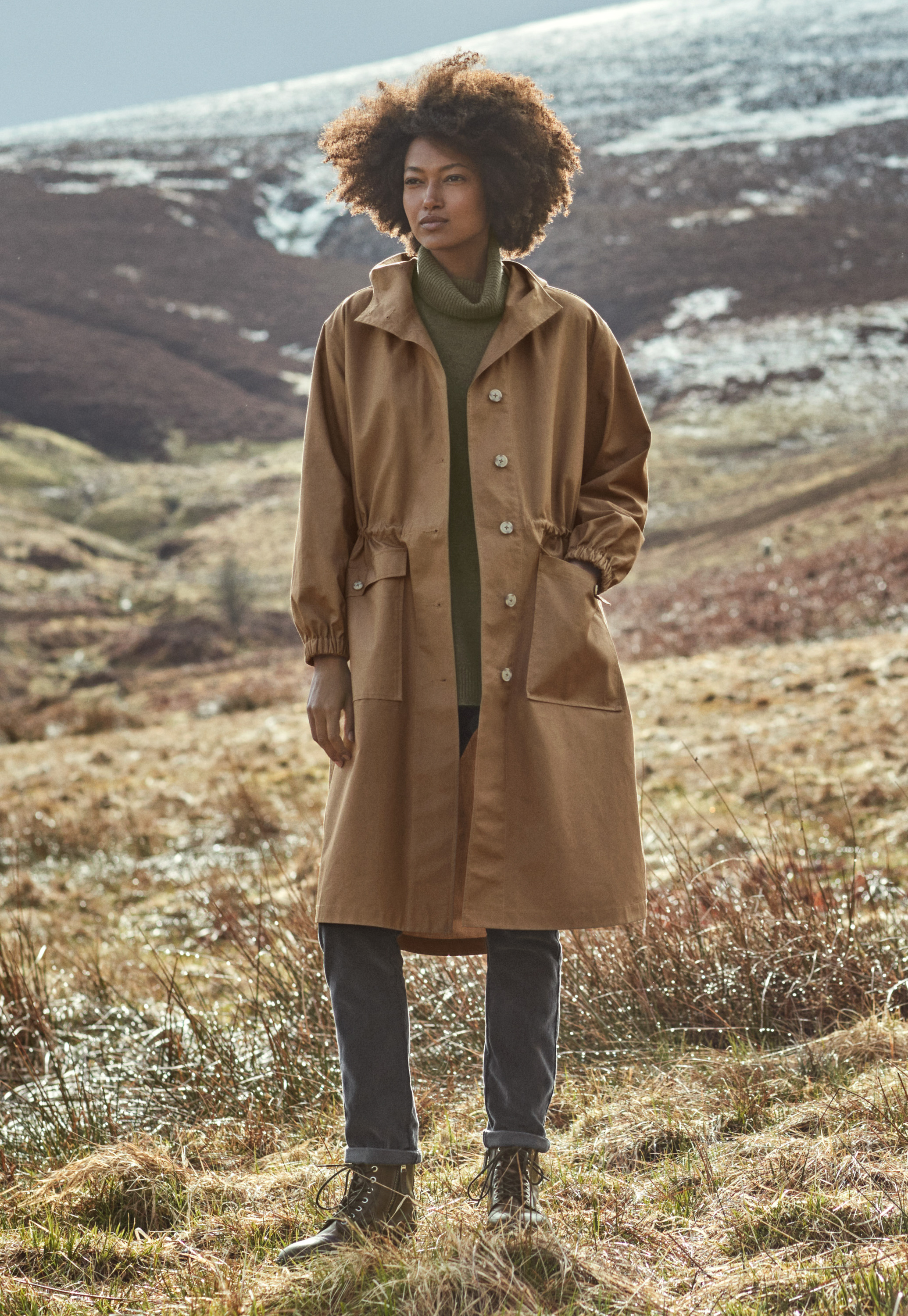 cotton lined raincoat