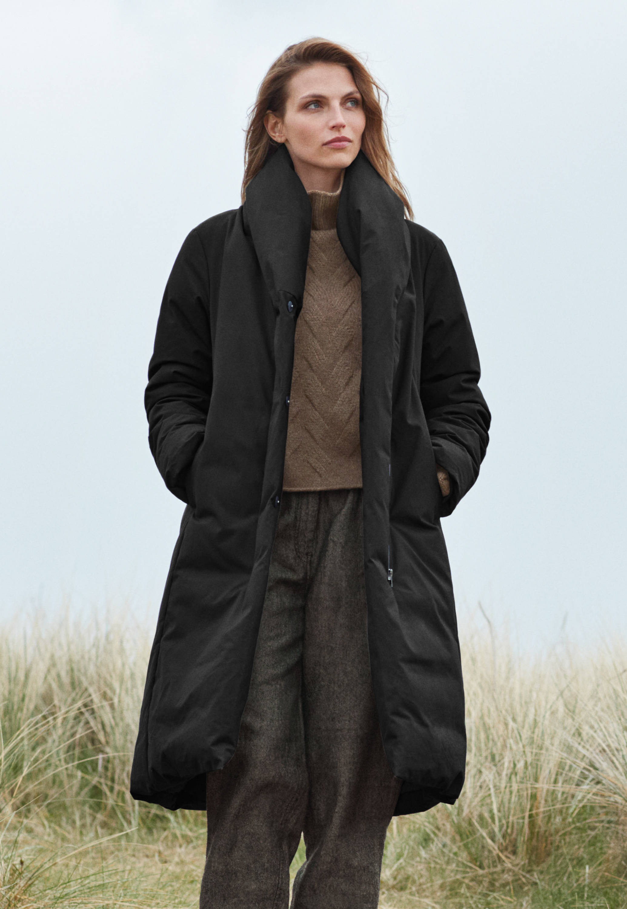 Shawl Neck Puffer Coat 2024 www.alhudapk