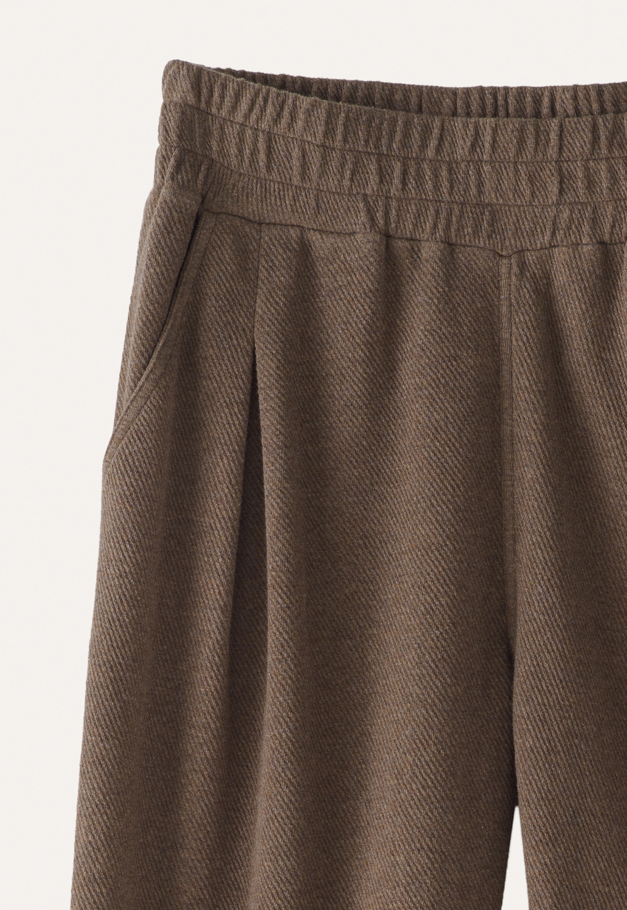 DOUBLE LINE JERSEY TROUSERS 'RELAX Poetry - Pleat-front cotton jersey trousers