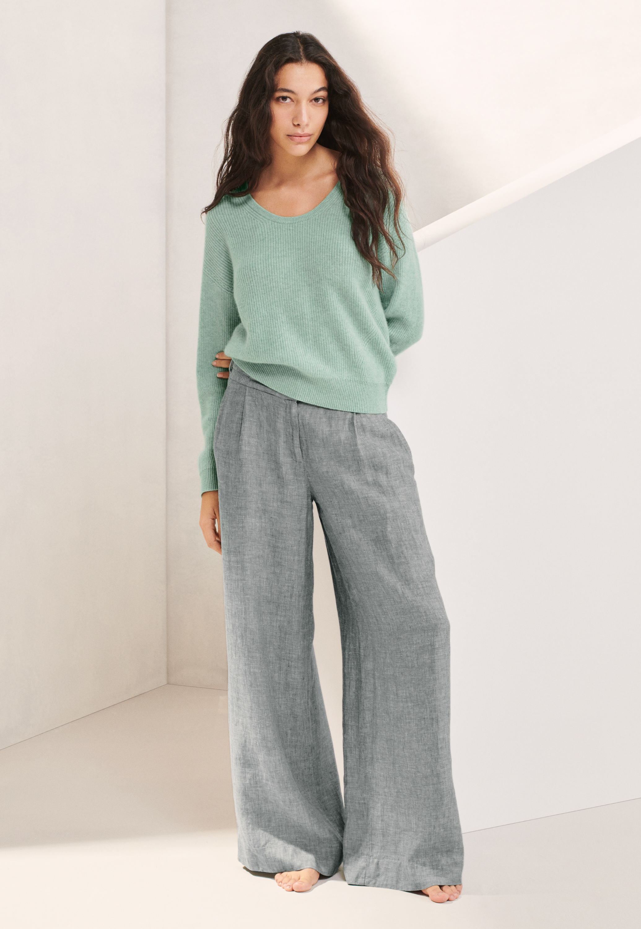 triple wide scoop neck sweater