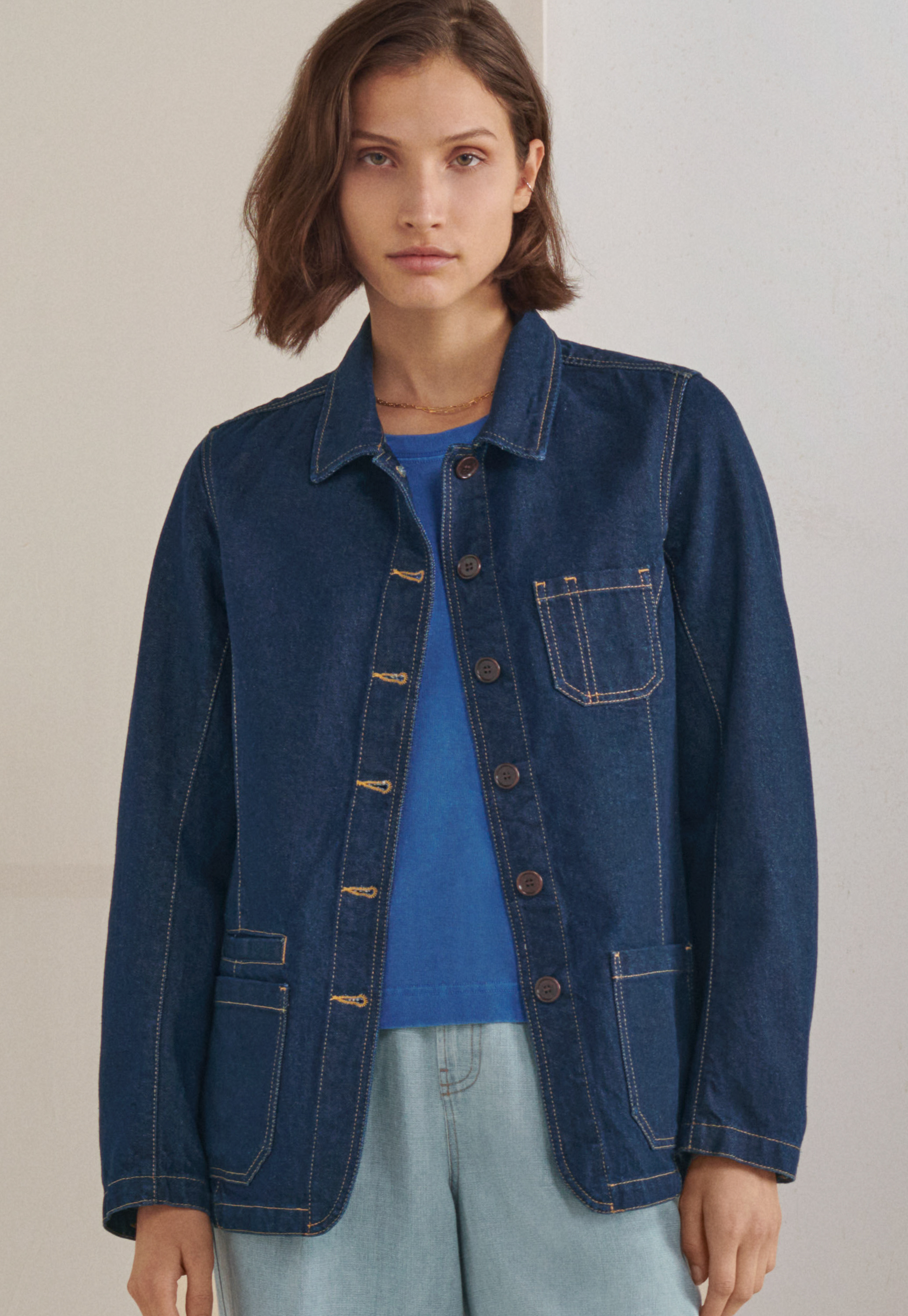 Poetry - Indigo-dyed denim jacket