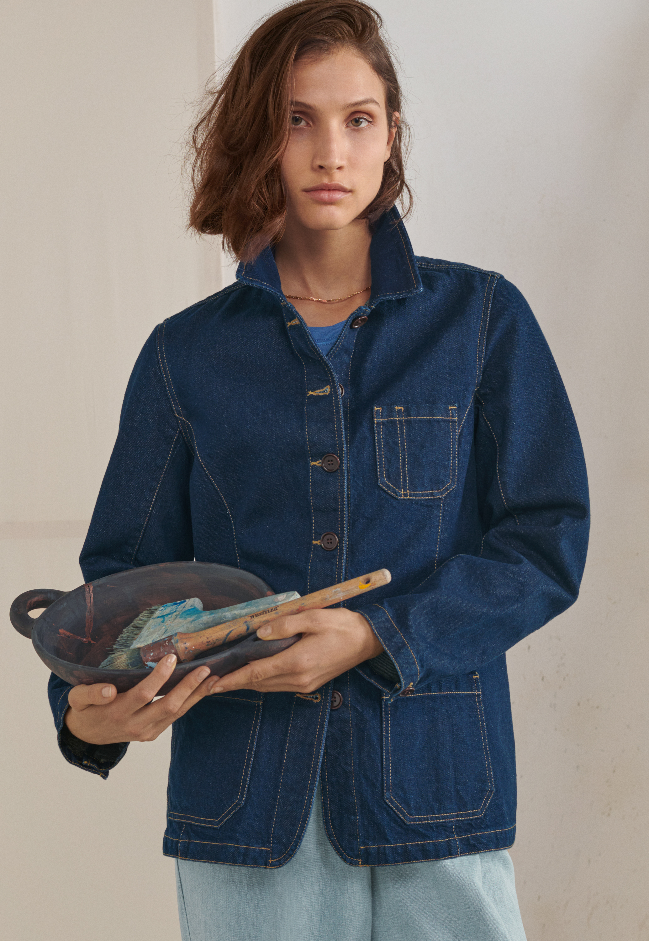 Poetry - Indigo-dyed denim jacket
