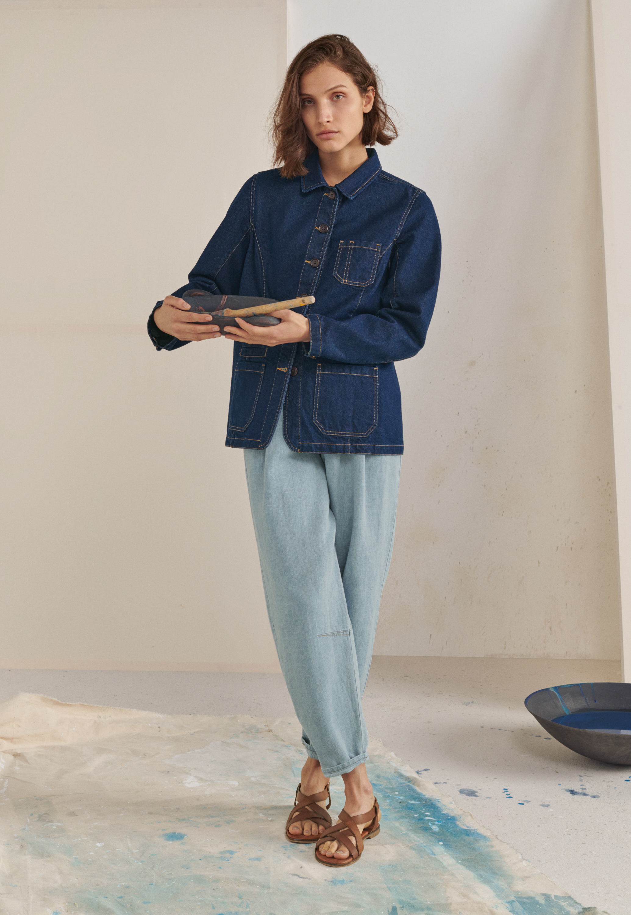Poetry - Indigo-dyed denim jacket Poetry - Indigo-dyed denim jacket