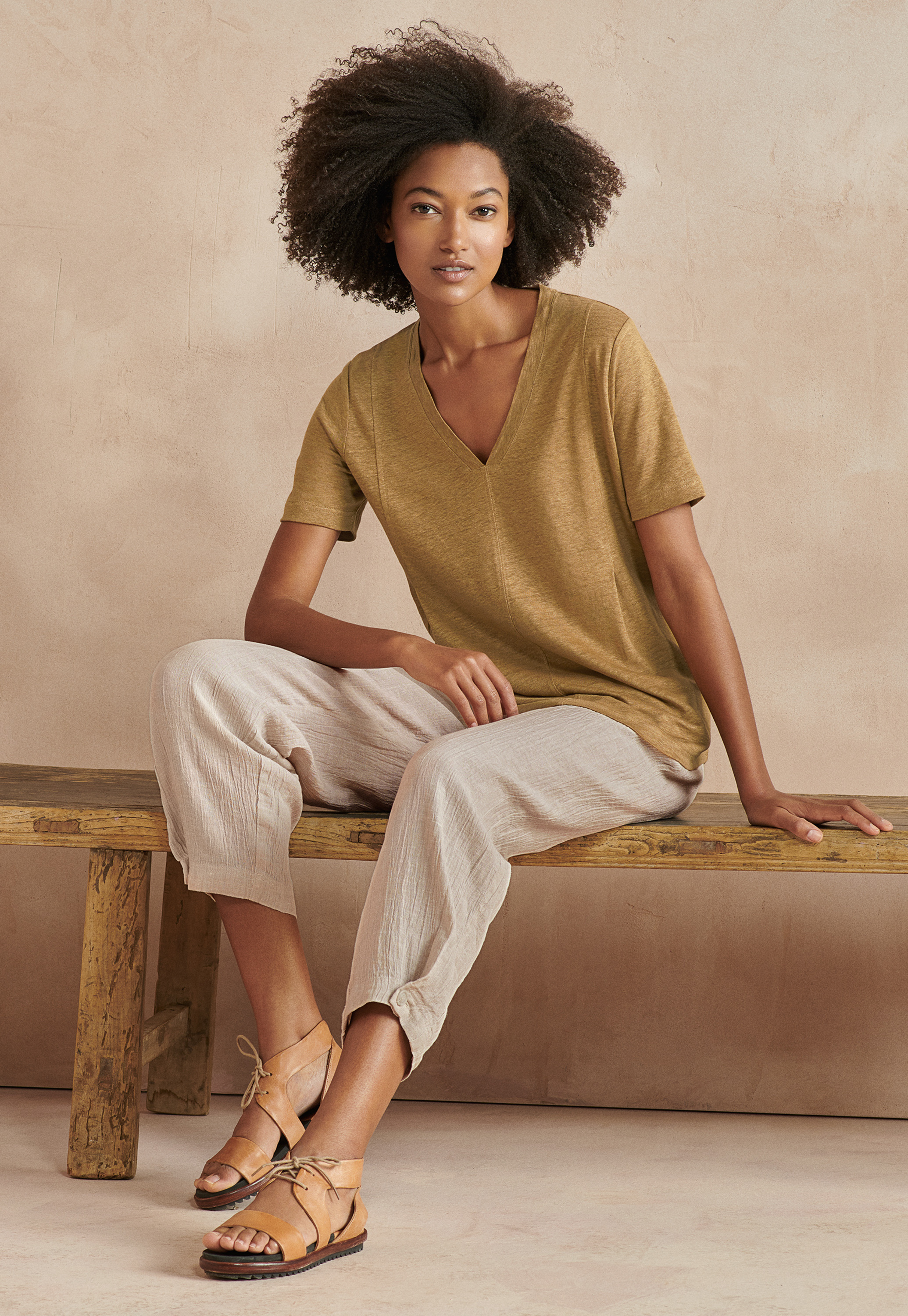 Poetry - Crinkle linen trousers