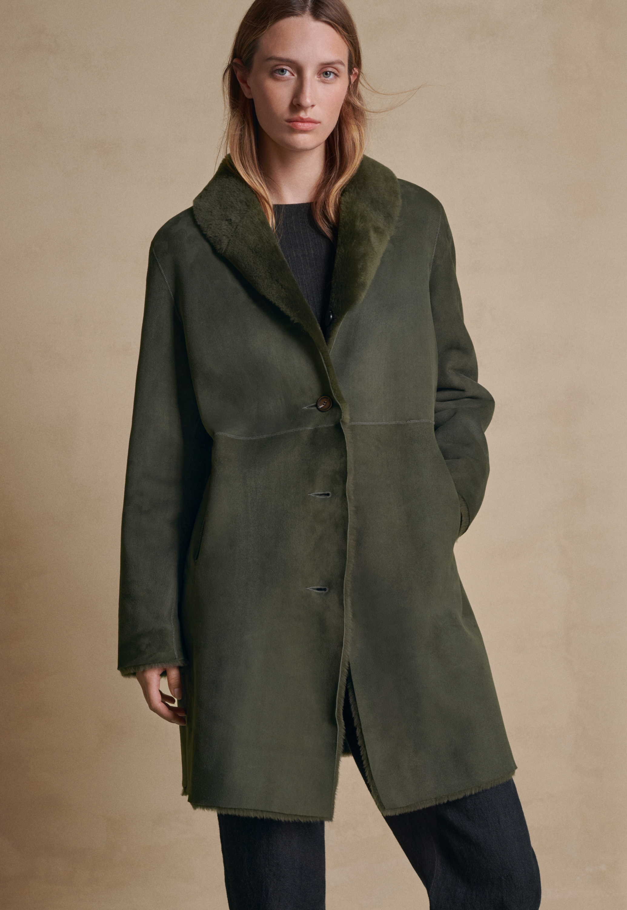 Poetry Reversible sheepskin coat