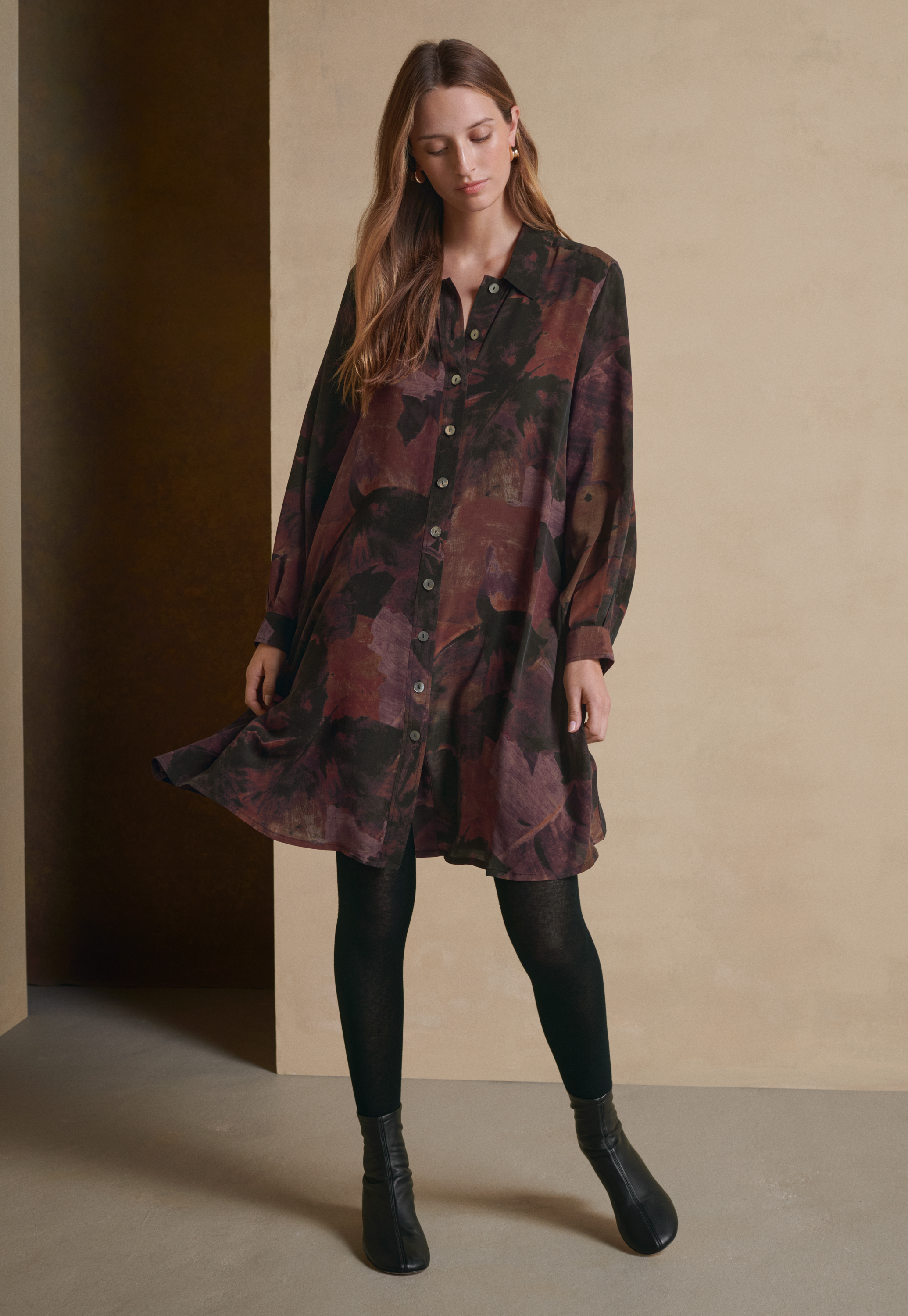 Shirt dress with tights discount
