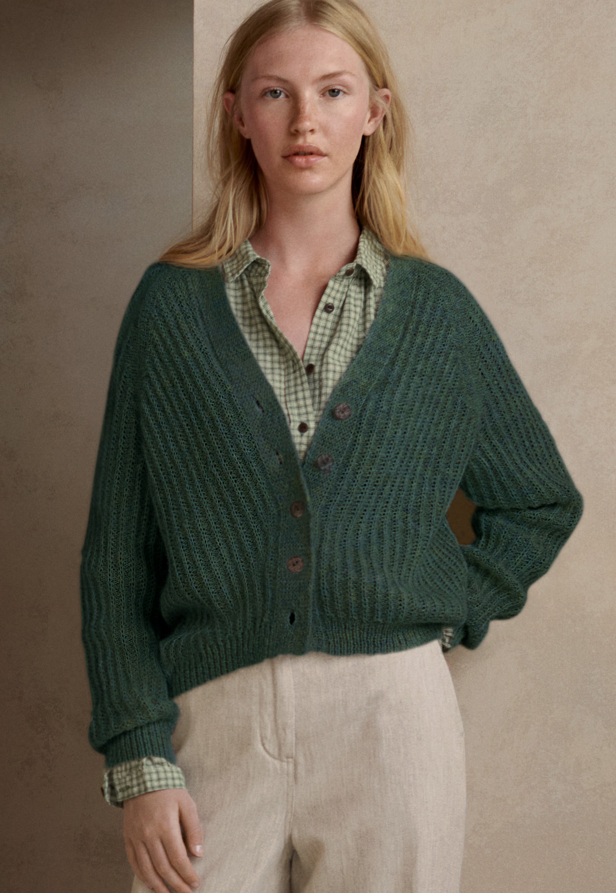 Poetry Alpaca silk v neck cardigan