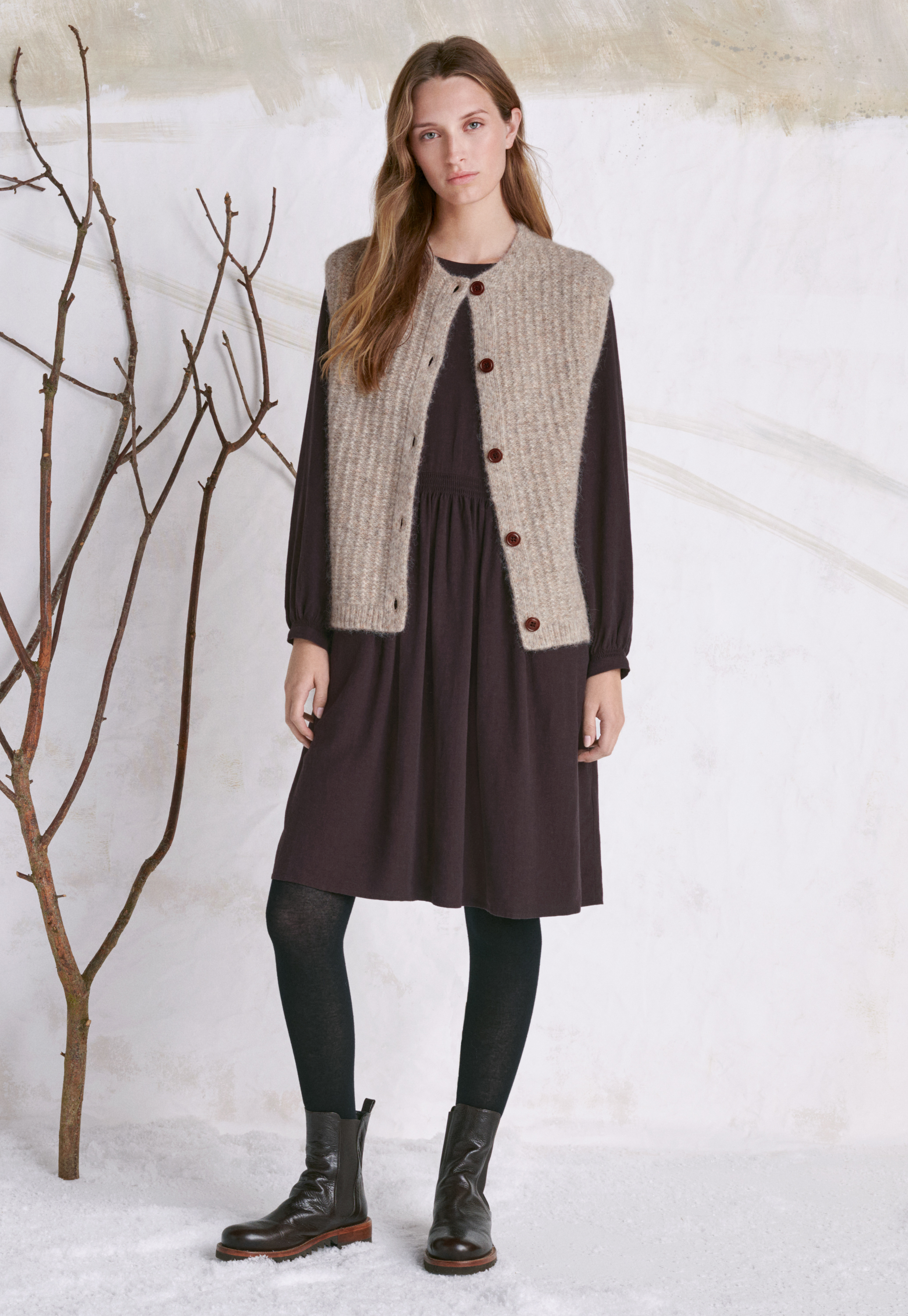 Poetry - Alpaca & cotton sleeveless cardigan