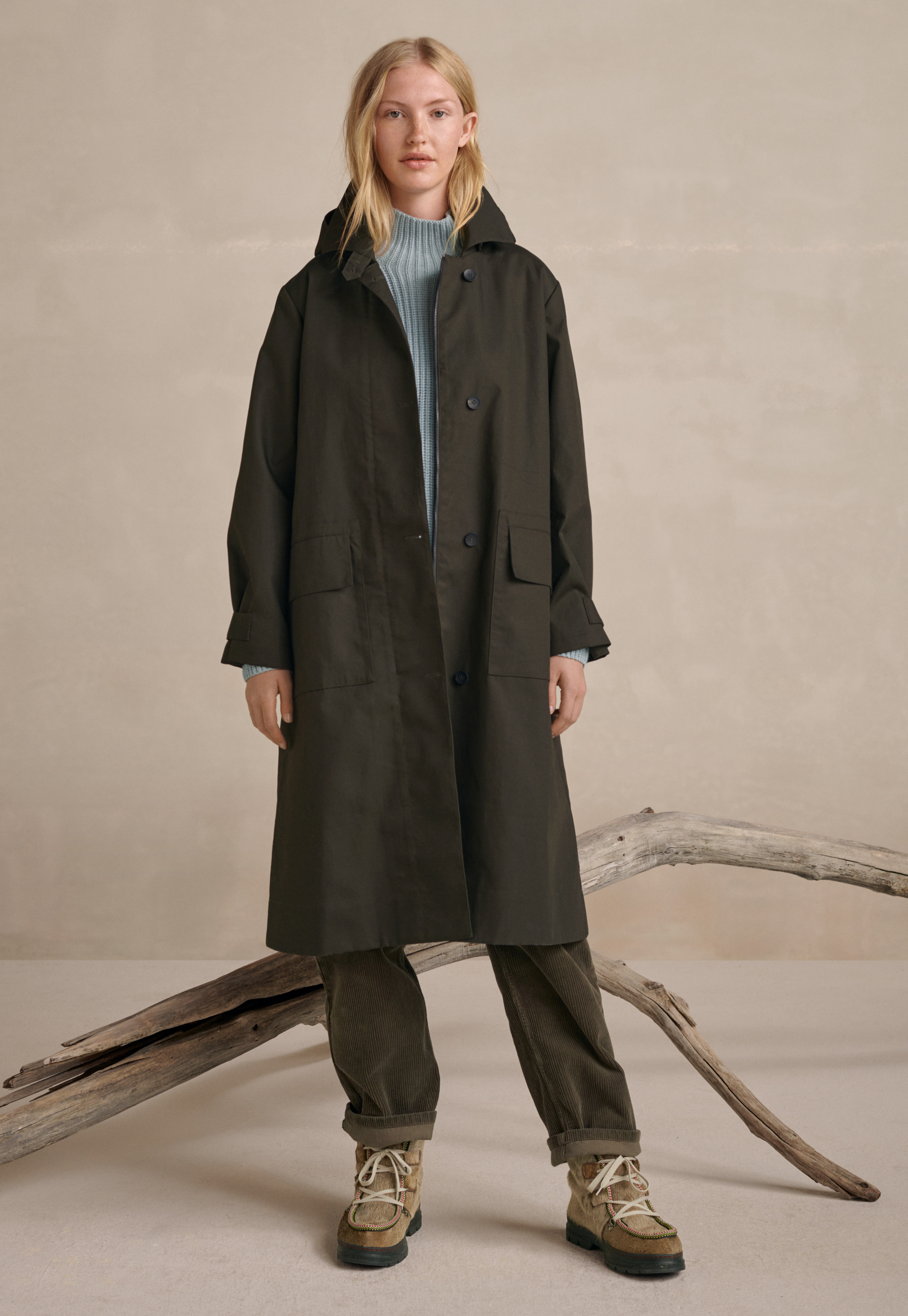 Poetry Hooded trench coat
