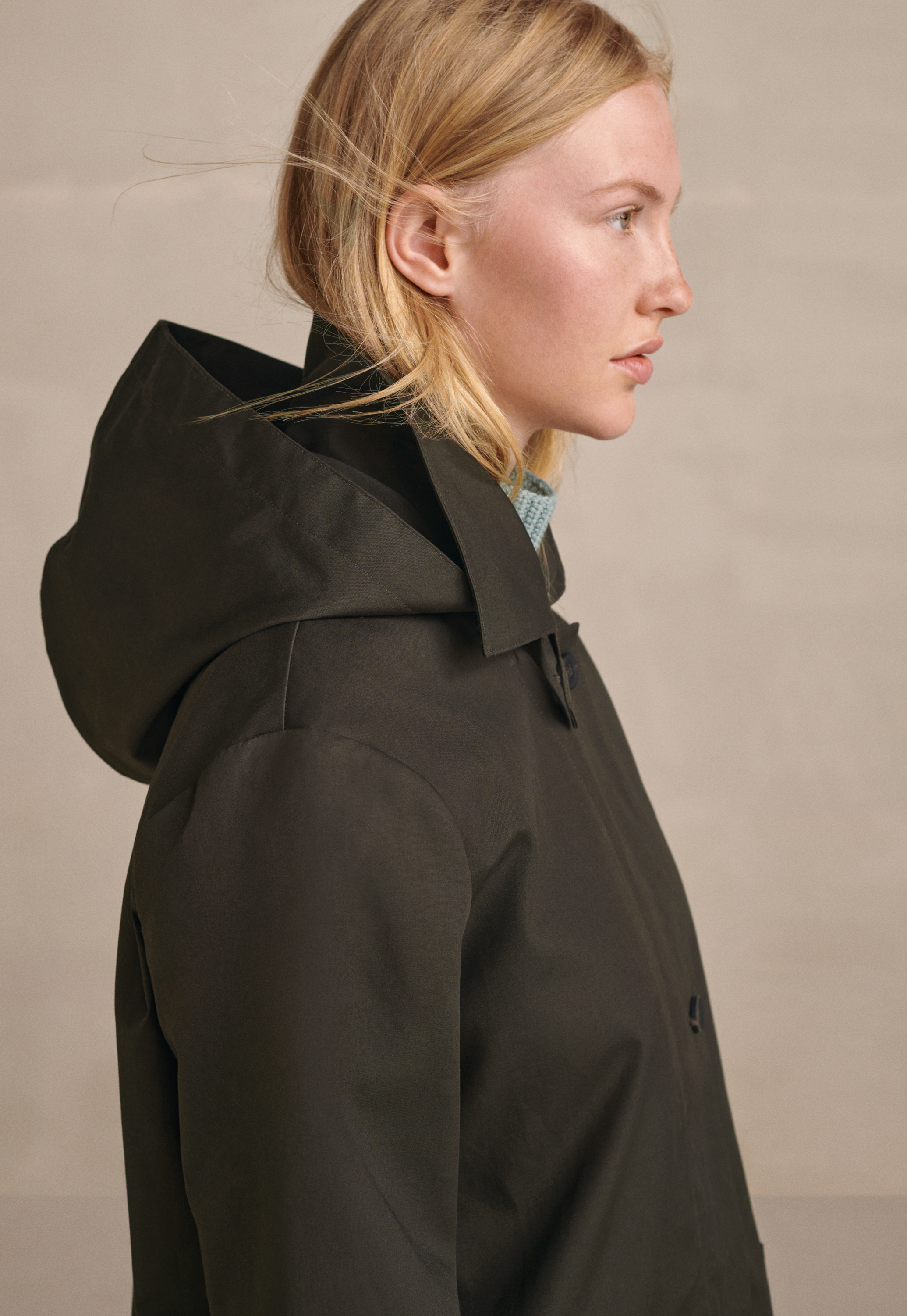 Women's hooded trench coat uk discount