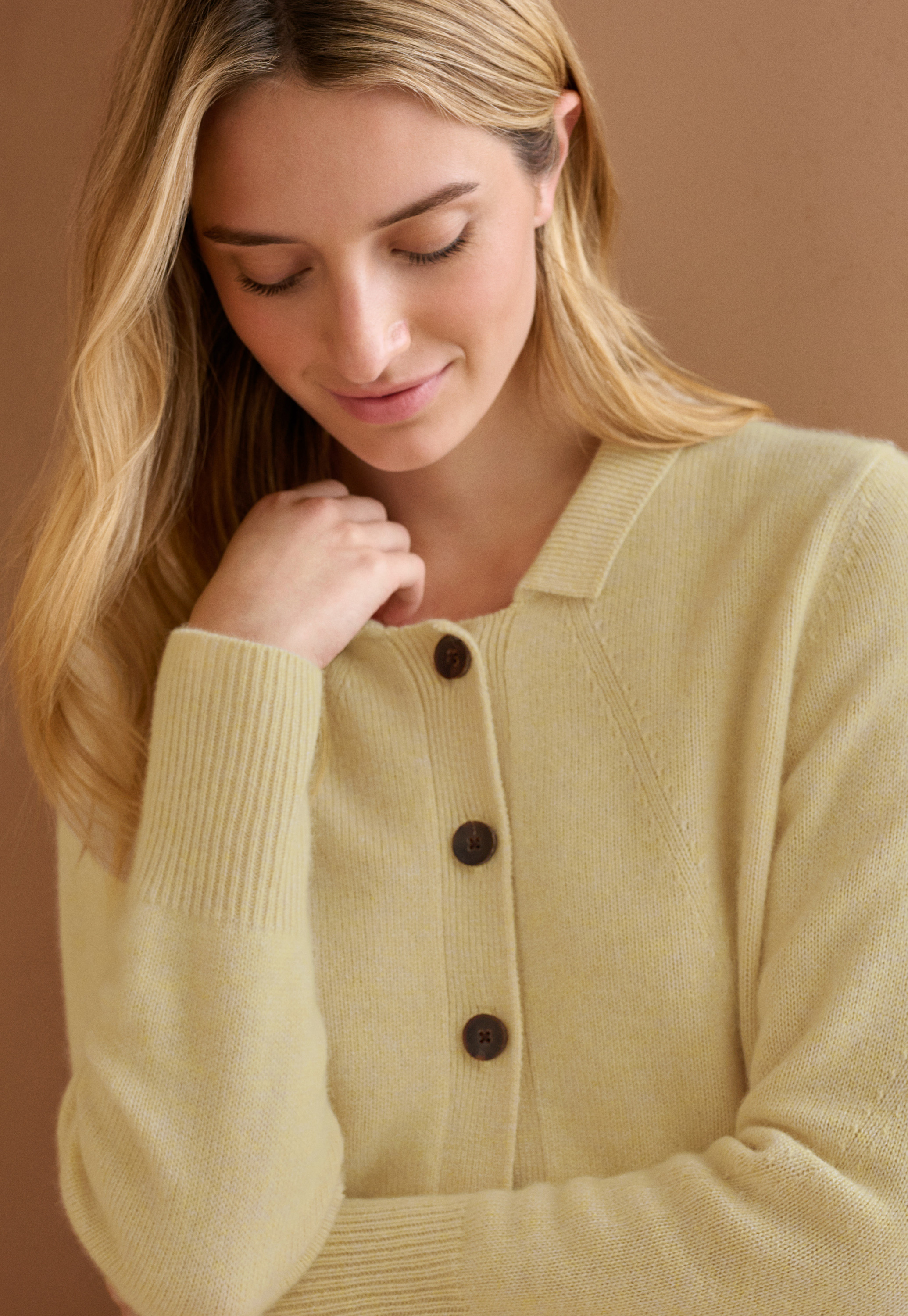 POETRY - Cashmere patch-pocket knit jacket