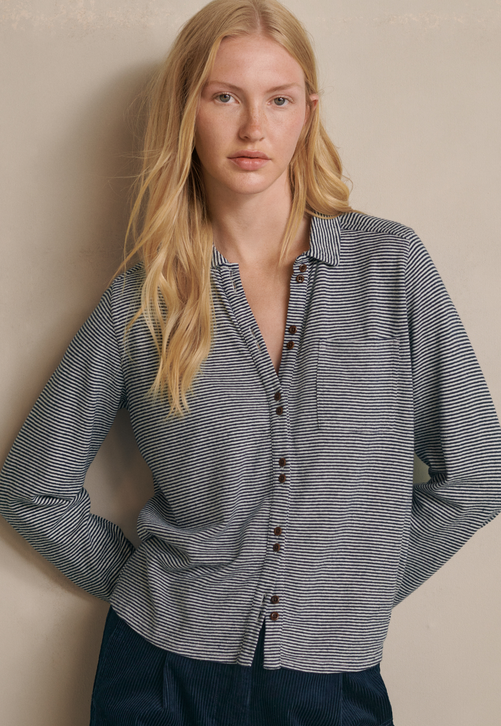 Poetry - Hemp & cotton jersey striped shirt