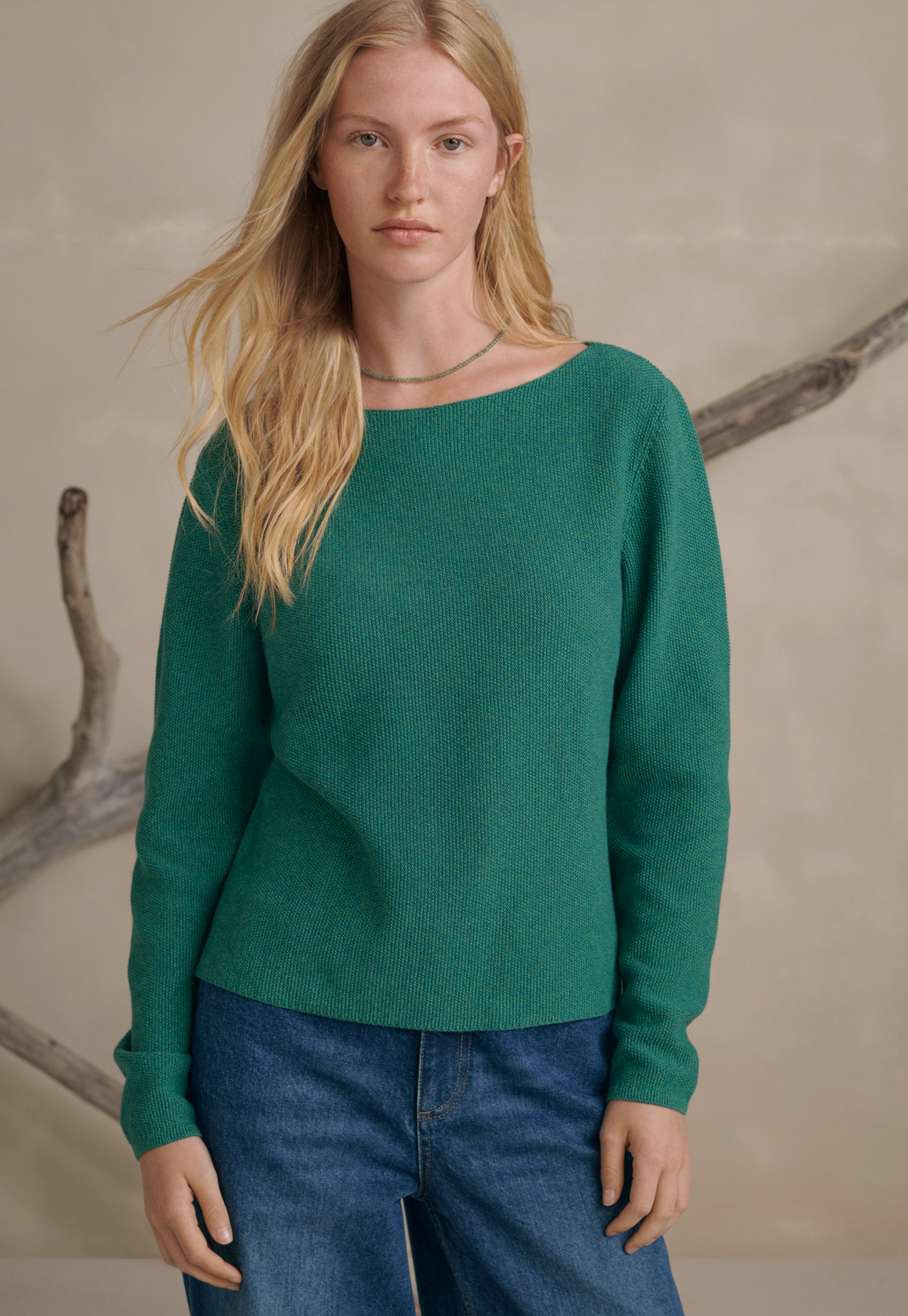 Poetry - Cotton boat-neck sweater