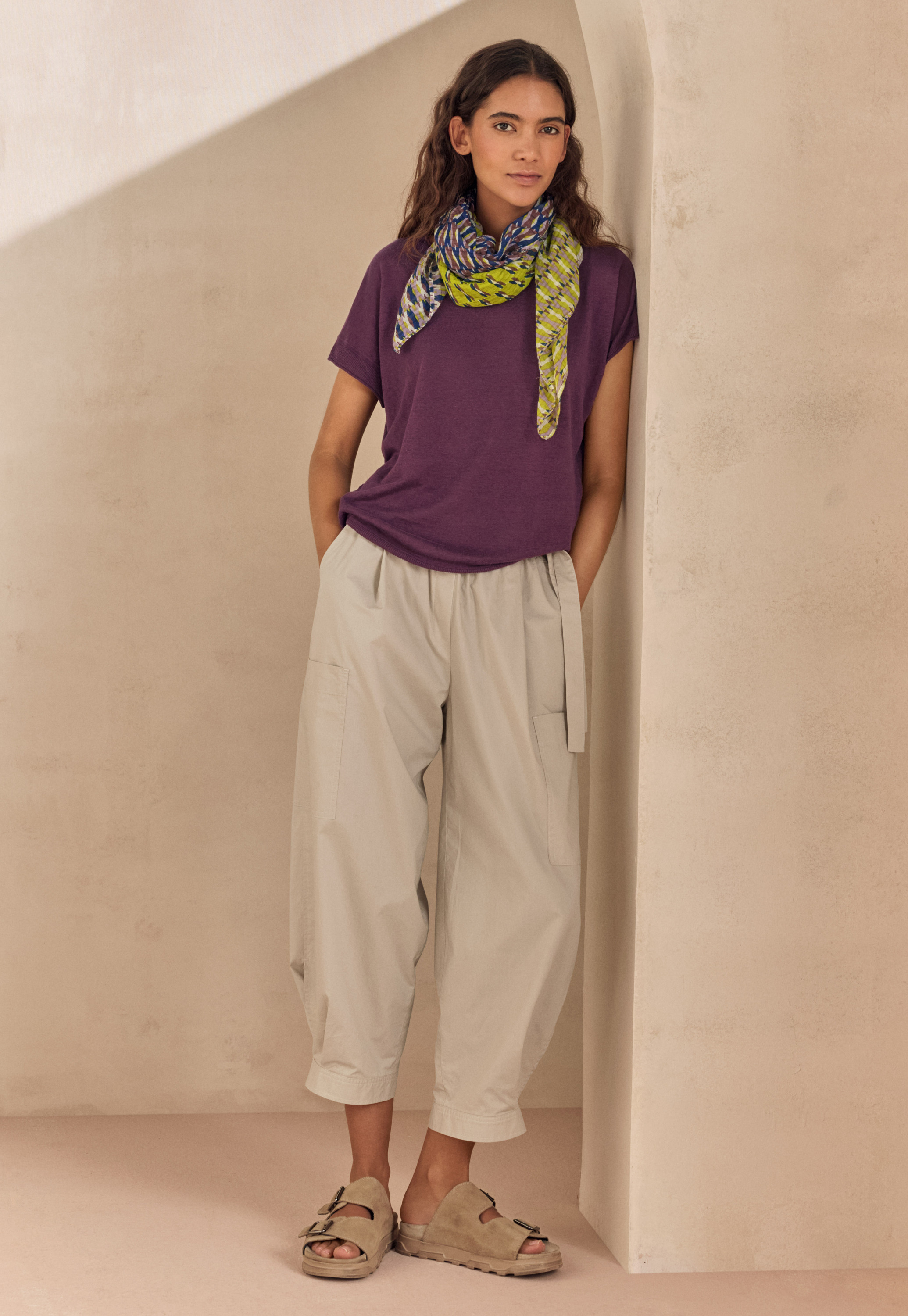 Poetry - Lime print square scarf