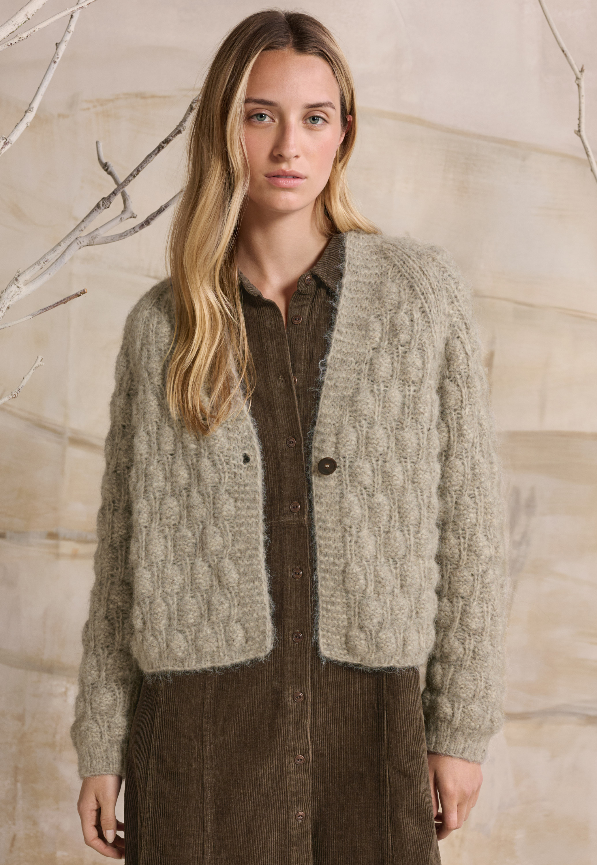 LIDNM ALPACA KNIT SHIRT CARDIGAN Isla Yak \u0026 Alpaca Longline 