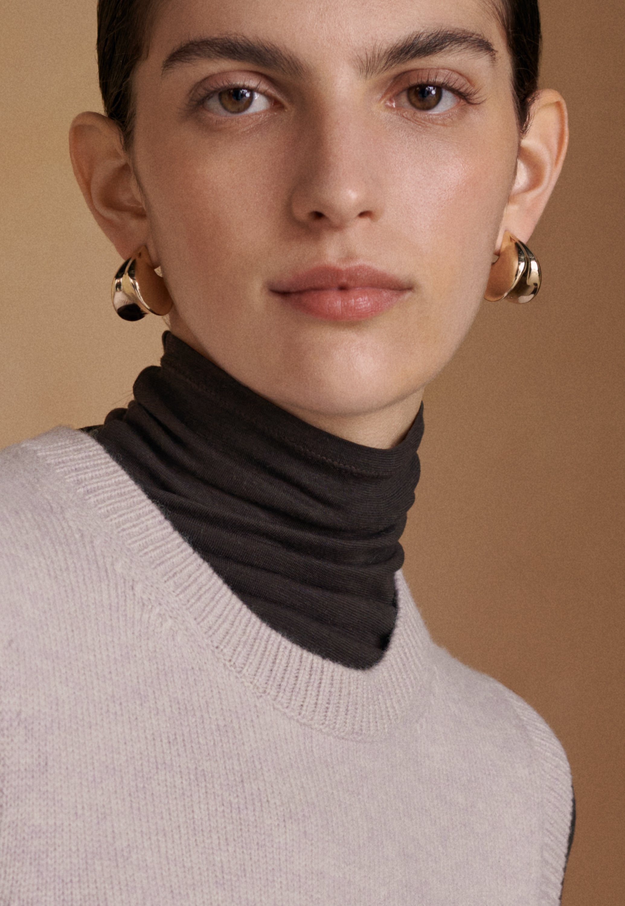 Poetry - Gold-plated chunky hoop earrings Poetry - Gold-plated chunky hoop earrings