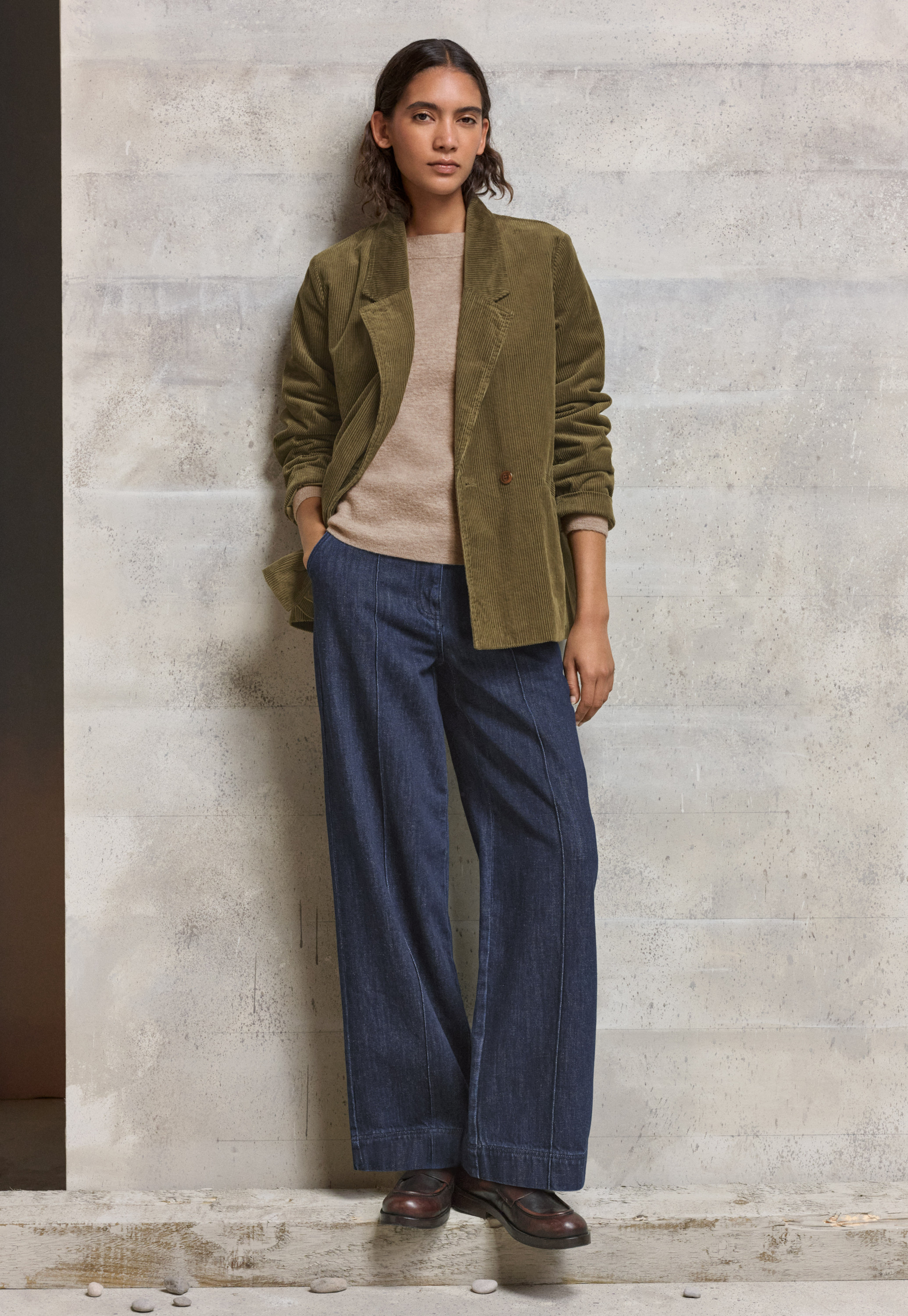 Poetry - Cotton cord double-breasted jacket