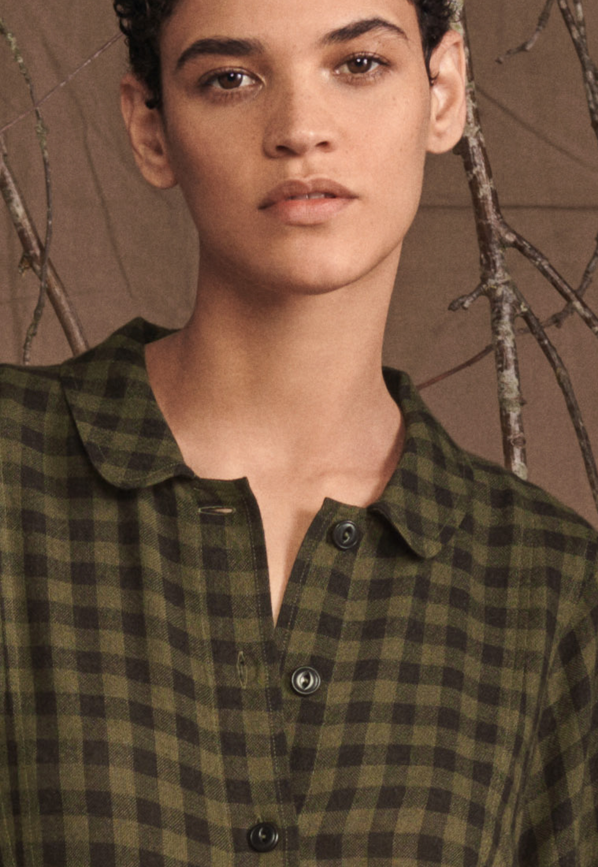 Wool check dress on sale