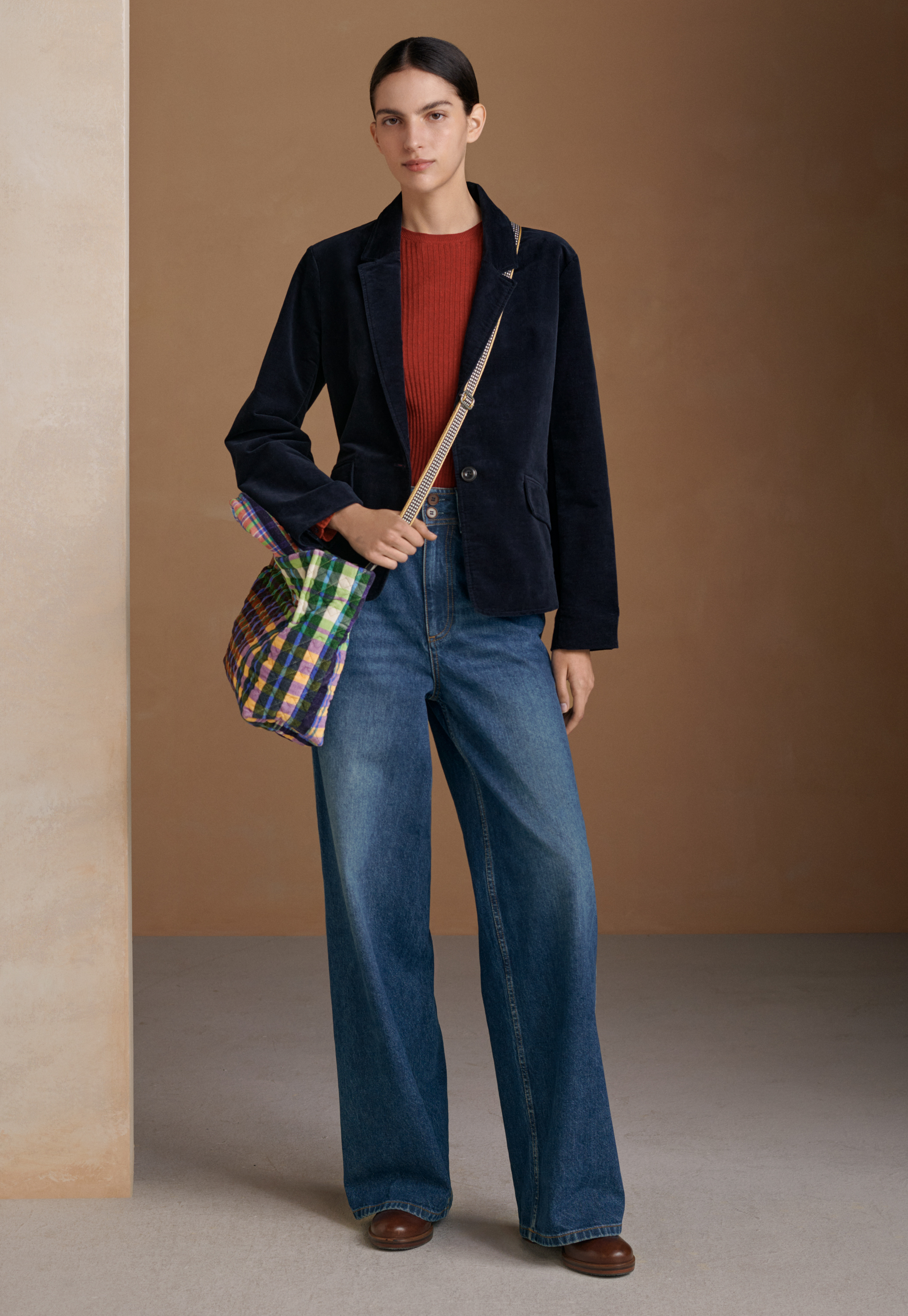 Poetry Cotton velvet short blazer