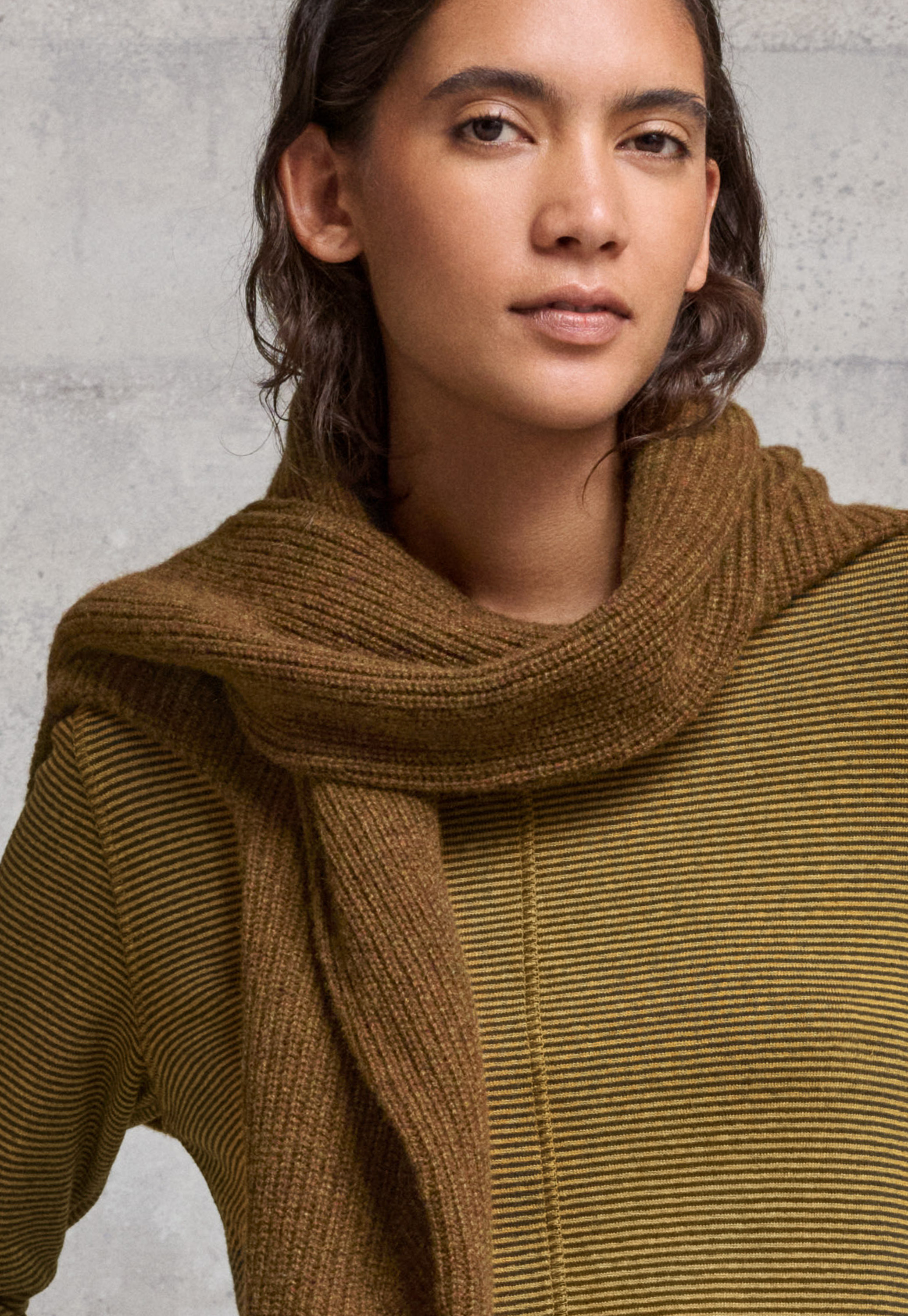 トップス argue organic cotton hemp border t beige USDA Organic Cotton and Natural European Hemp Plain Weave