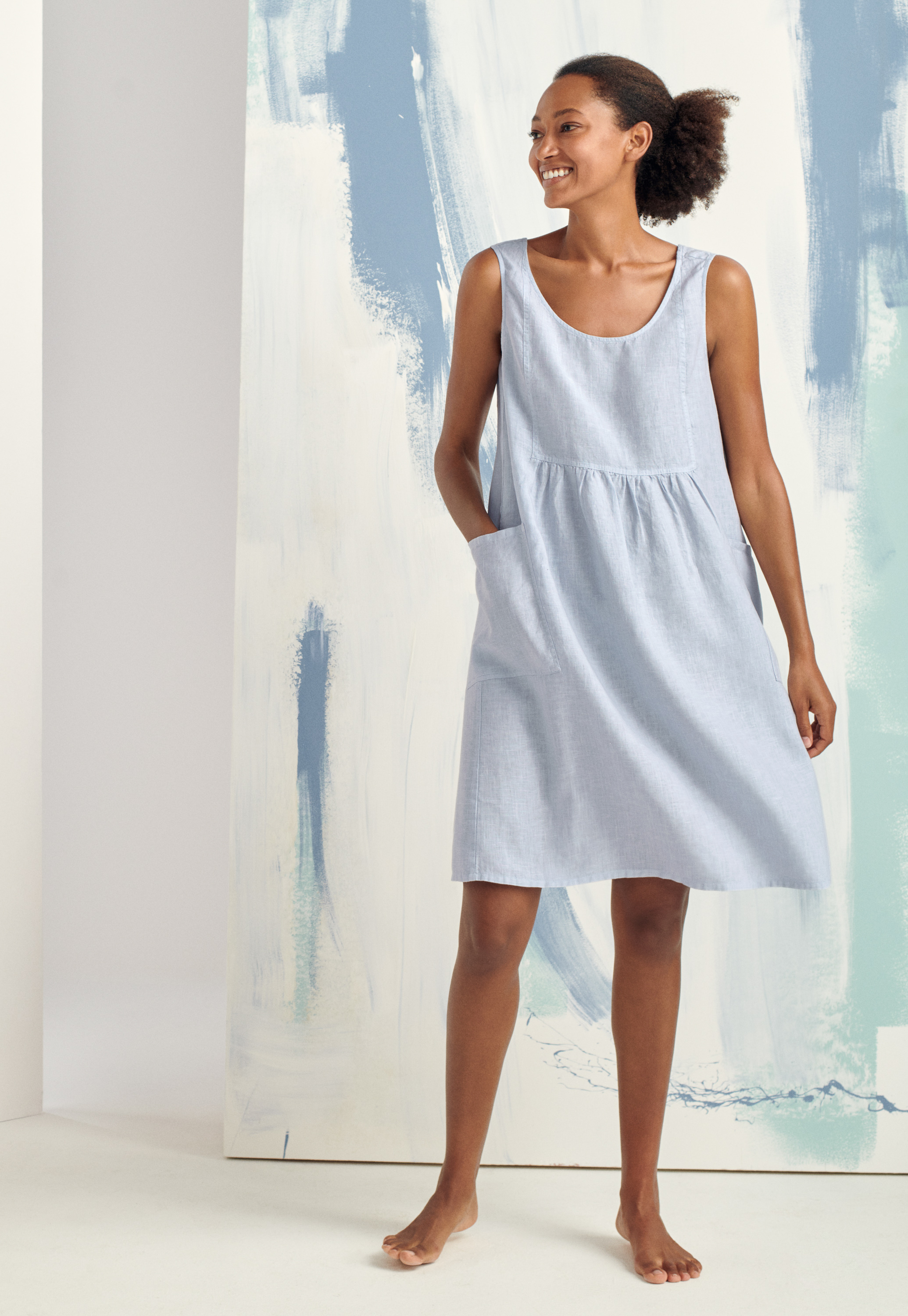 Poetry - Sleeveless linen dress