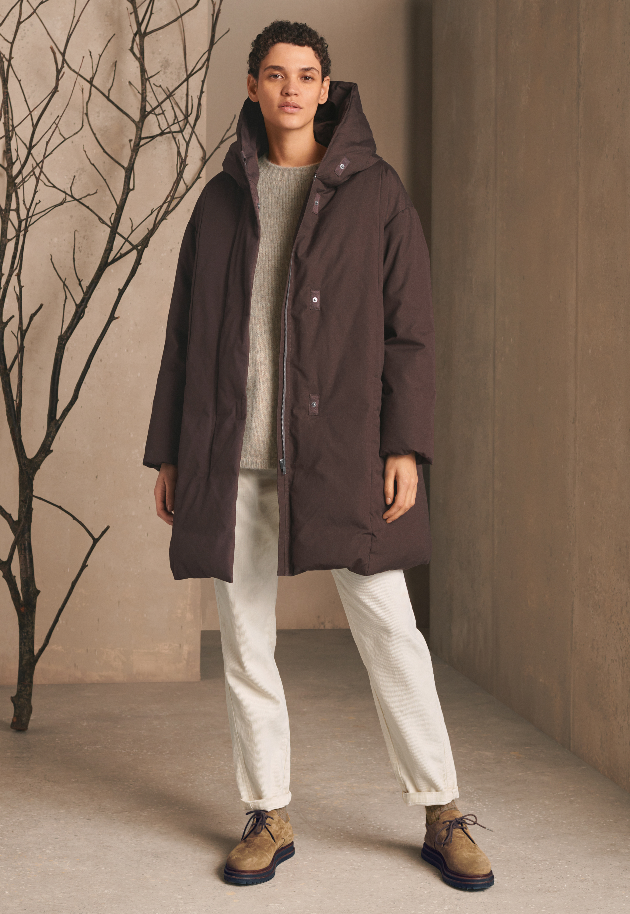 Long puffer padded coat online