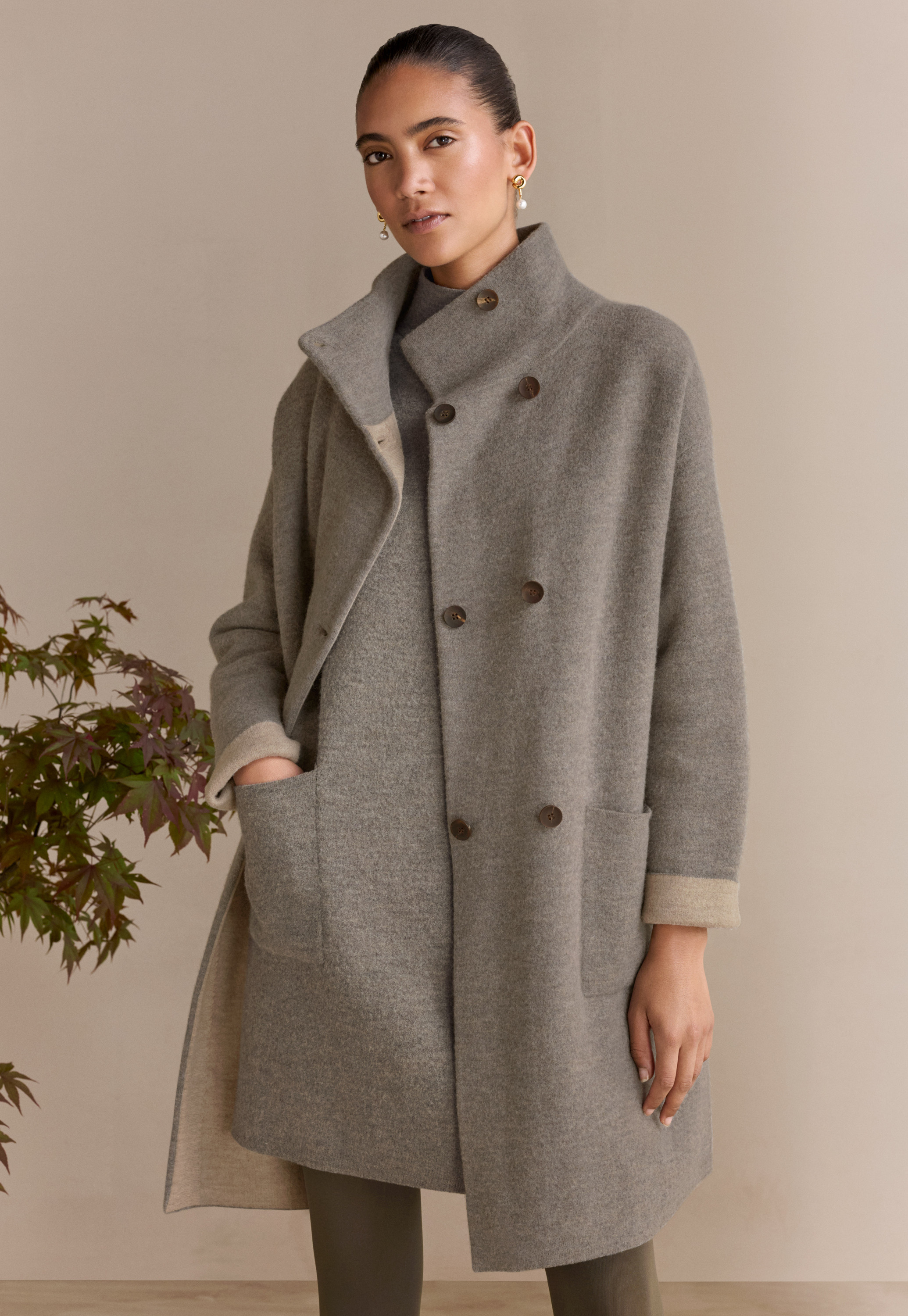 ジャケット・アウター na.e Cashmere Half Coat Na.e