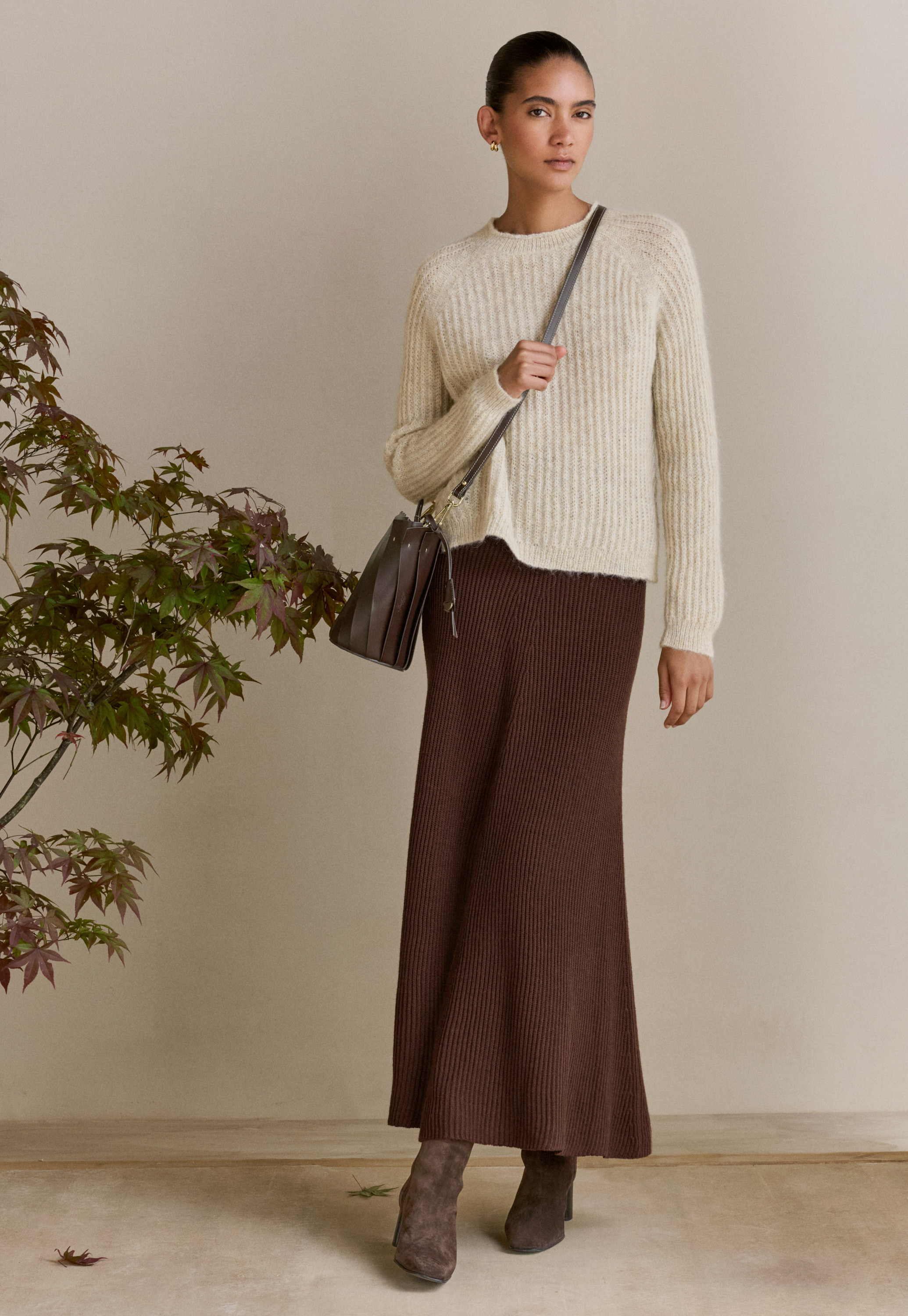 【SOMEWHEREBUTTER】韓国人気◆Cotton Long Knit Skirt SOMEWHEREBUTTER】韓国人気◇Cotton Long Knit Skirt